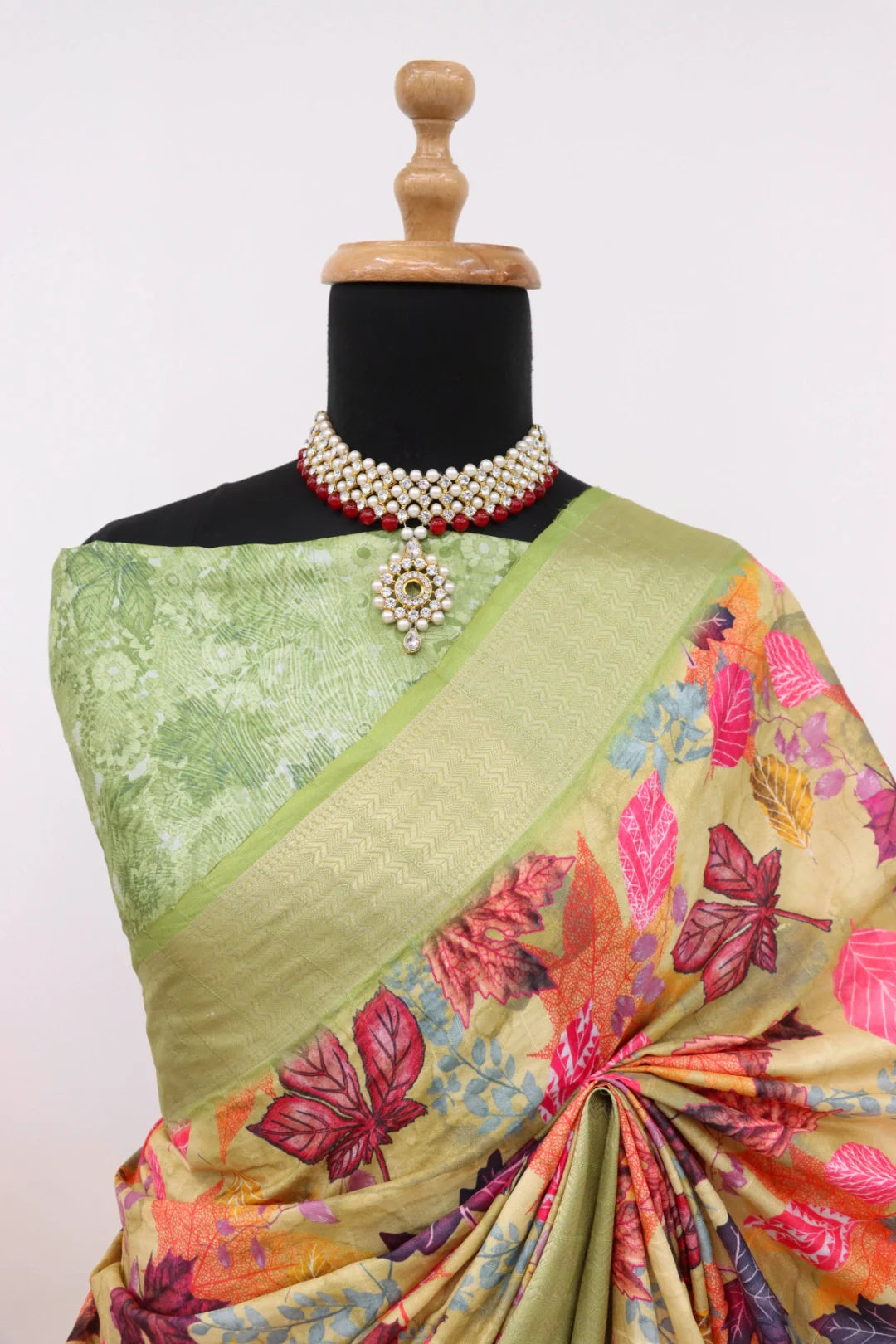 Pista Green Dola Silk Saree