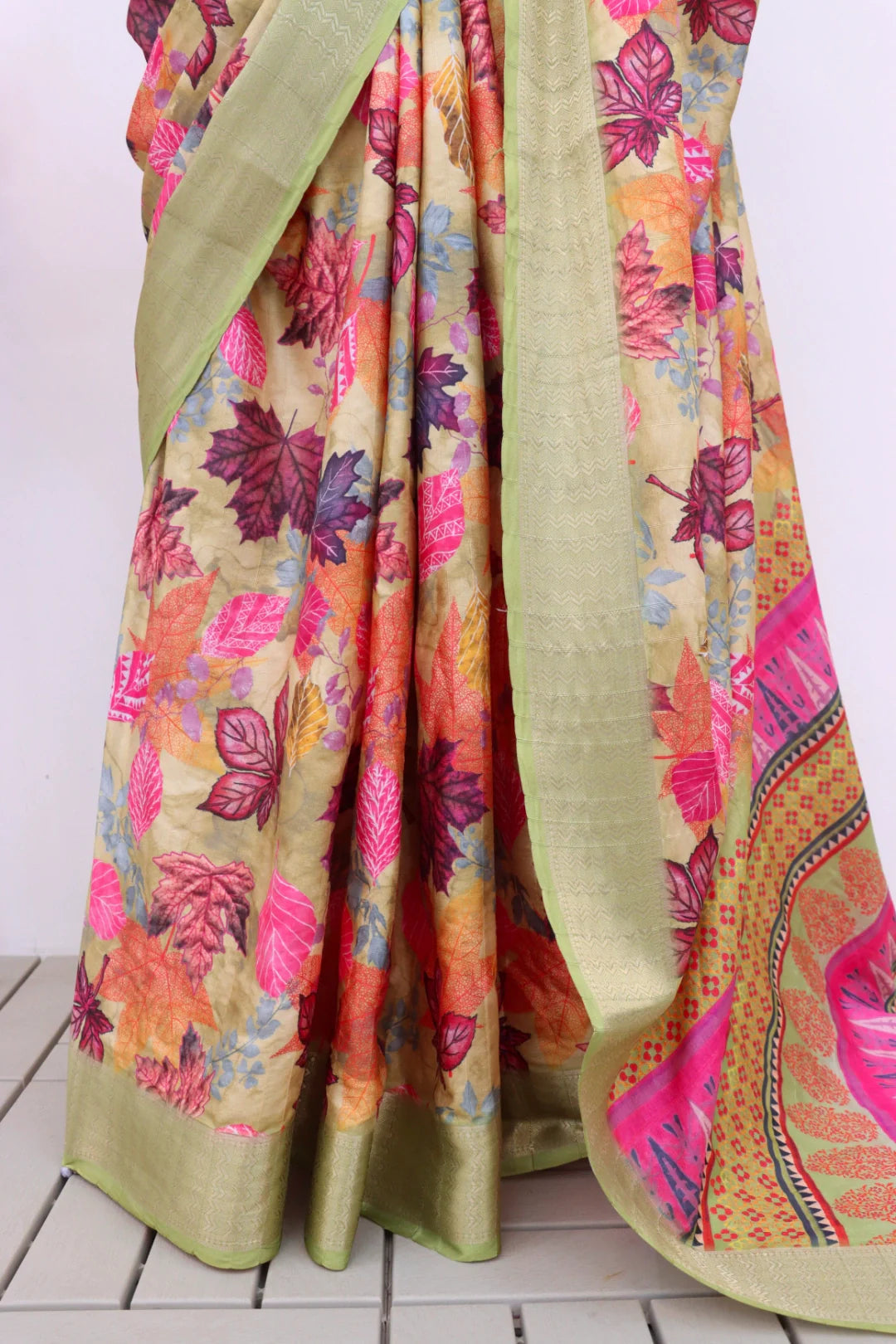 Pista Green Dola Silk Saree