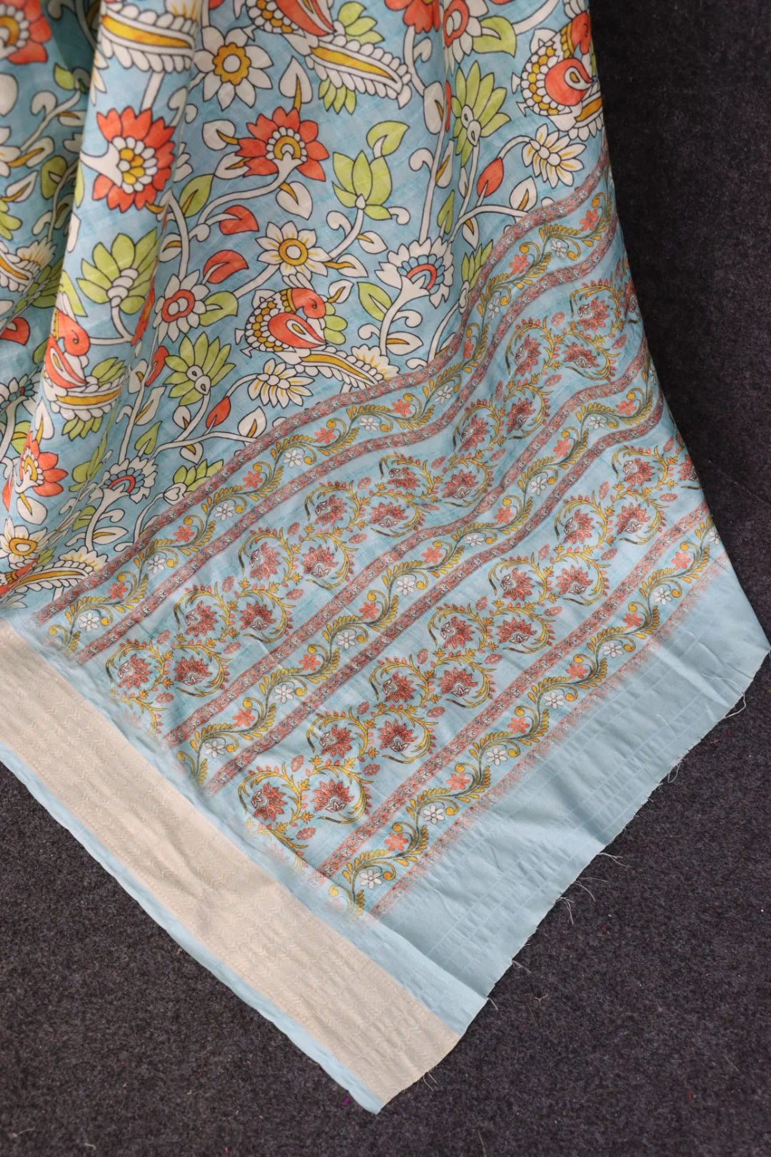 Light Sky Blue Colour Silk Saree