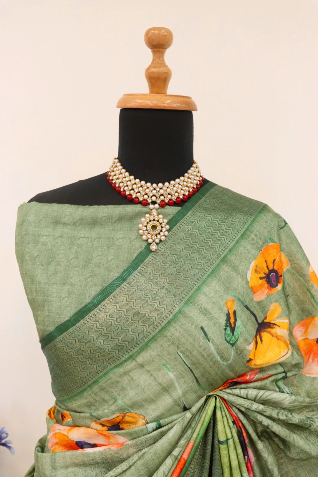 Light Green Dola Silk Saree