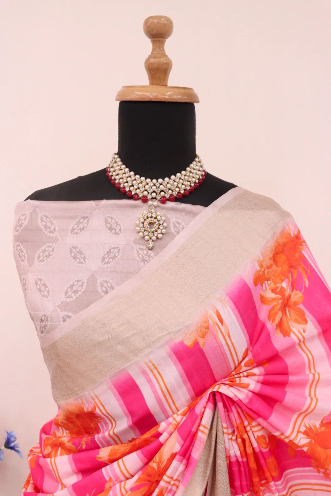 Dola Silk Multicolor printed Saree