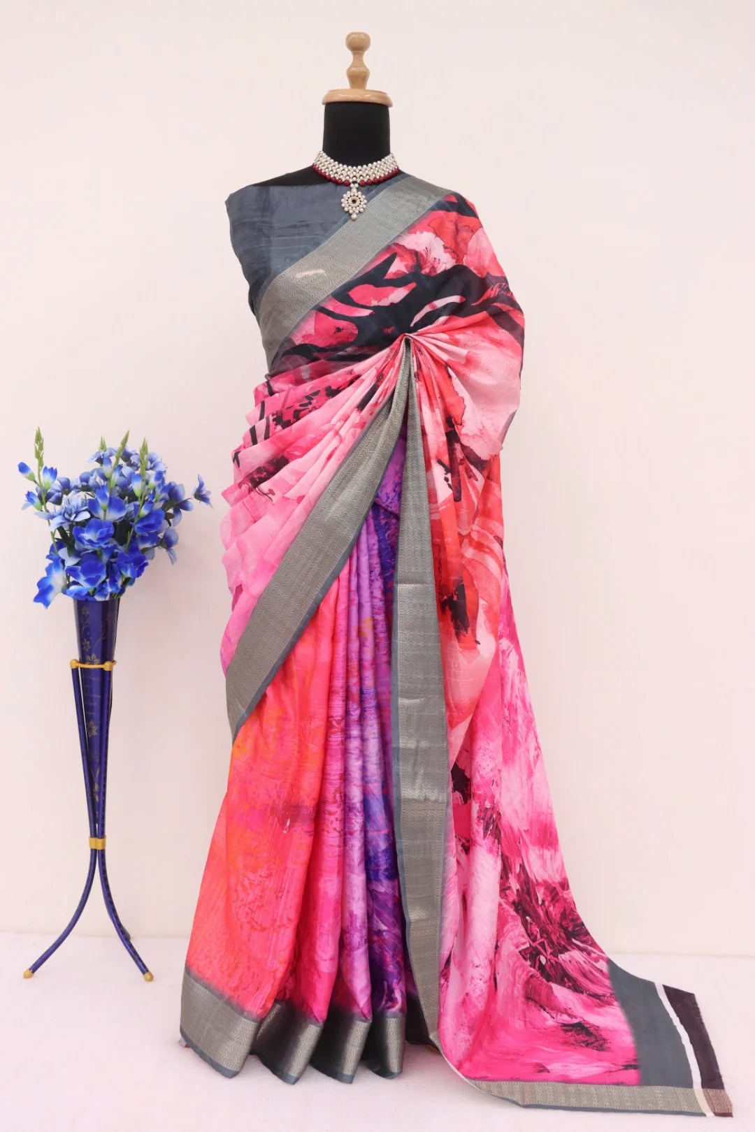 Multicolour Silk Saree