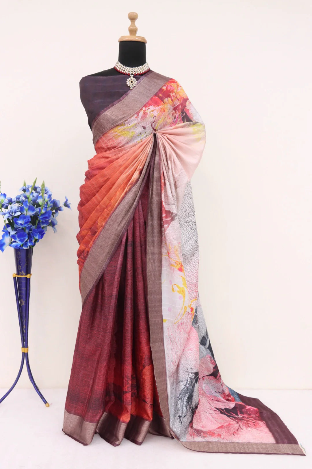 Maroon Colour Silk Saree