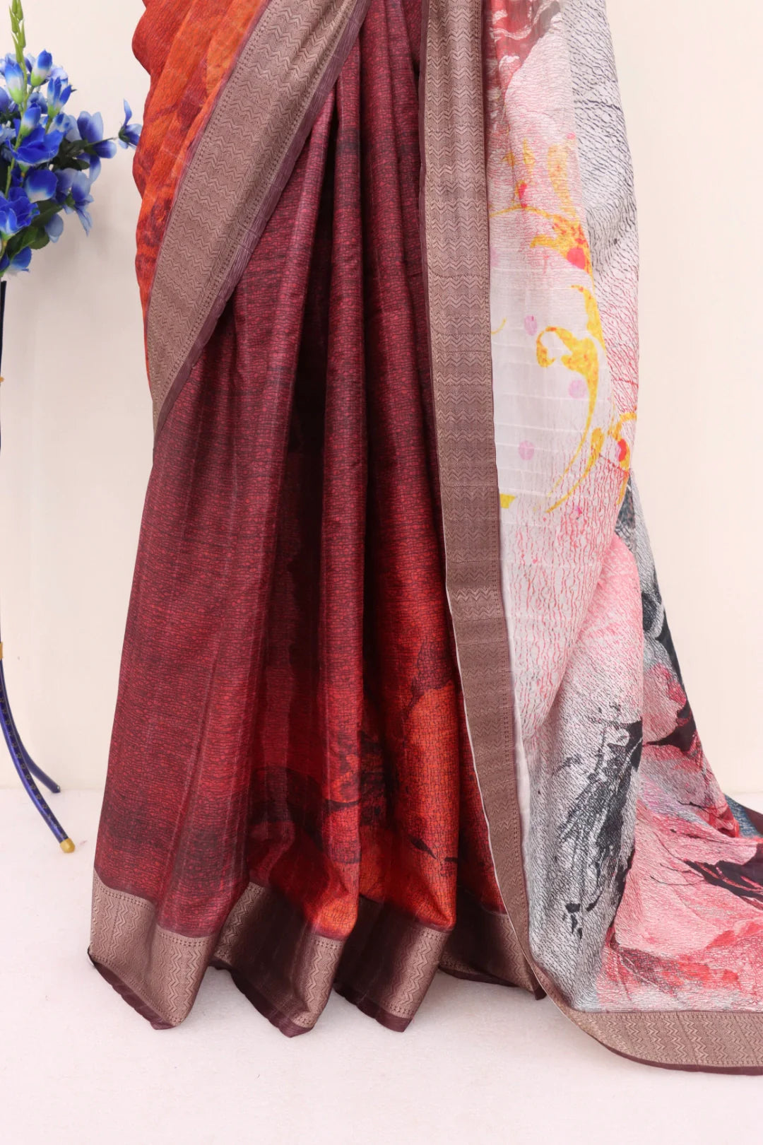 Maroon Colour Silk Saree