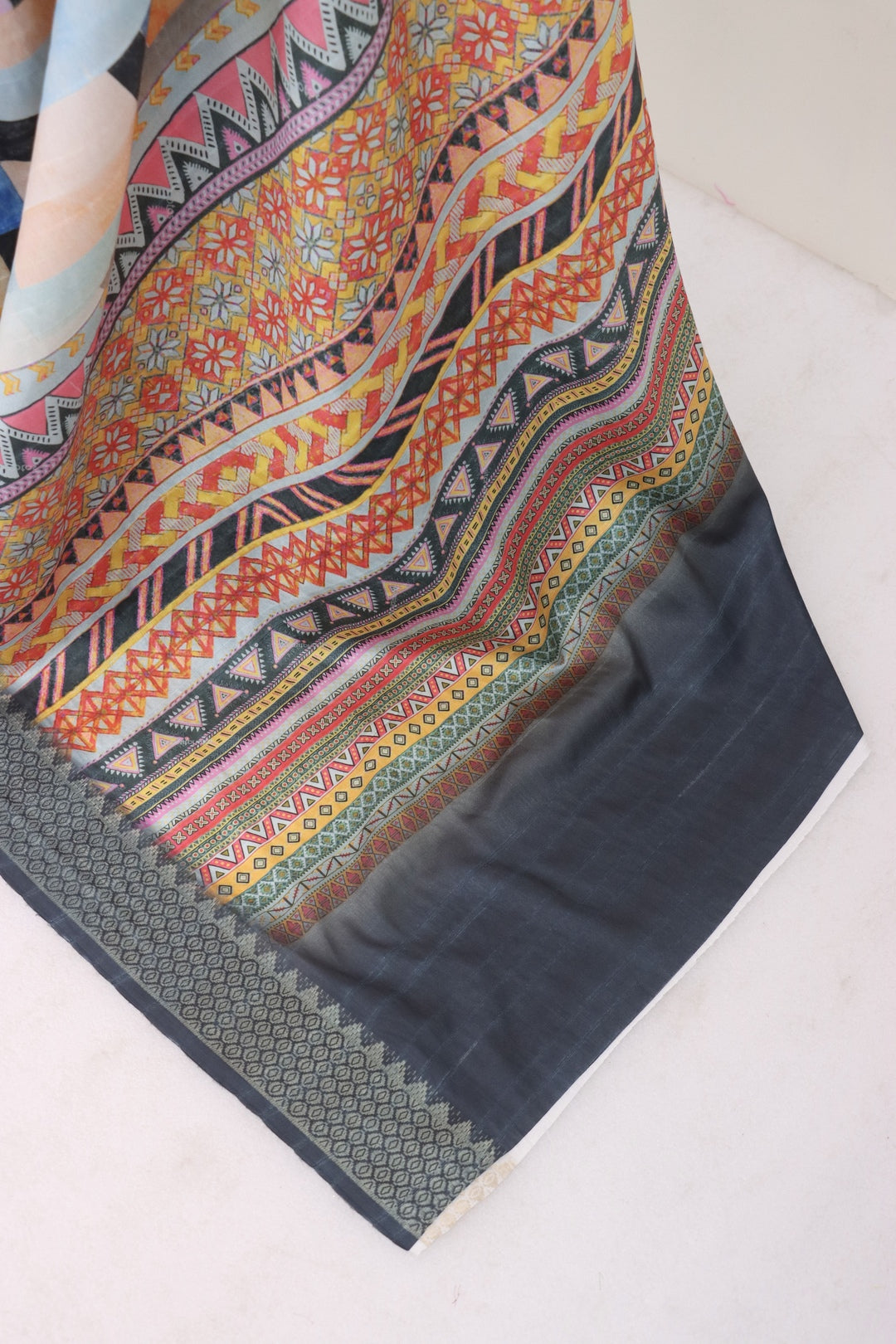 Dark Grey Colour Saree