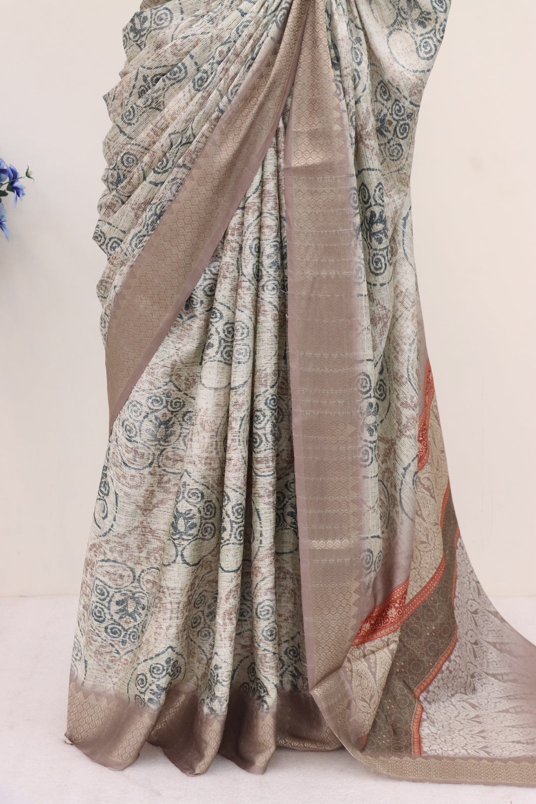 Light Grey Colour Saree