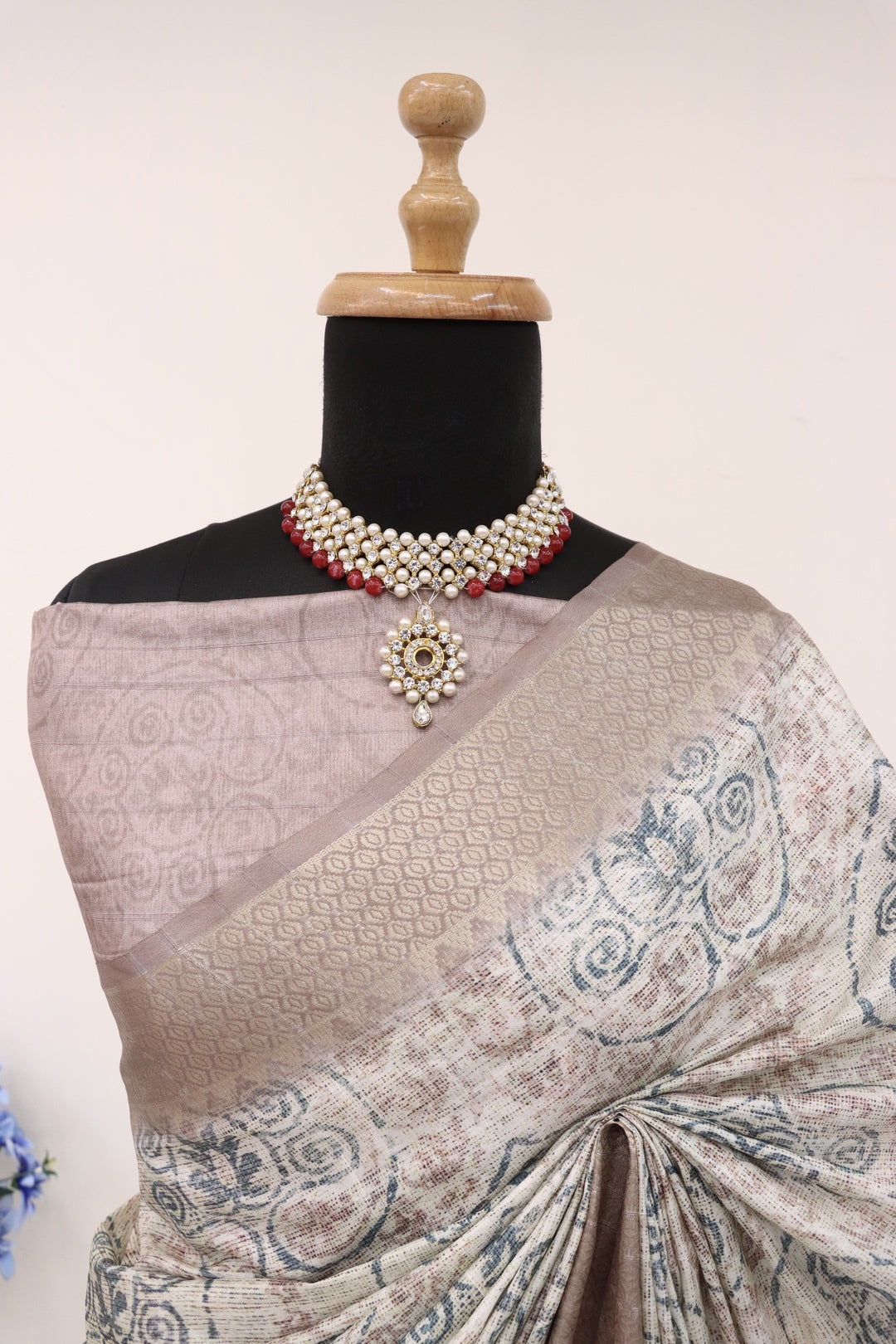 Light Grey Colour Saree