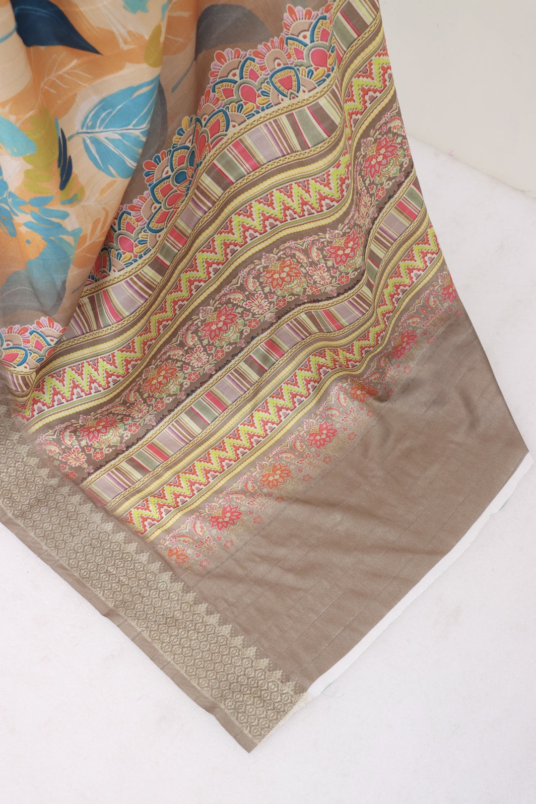 Light Brown Printed Saree