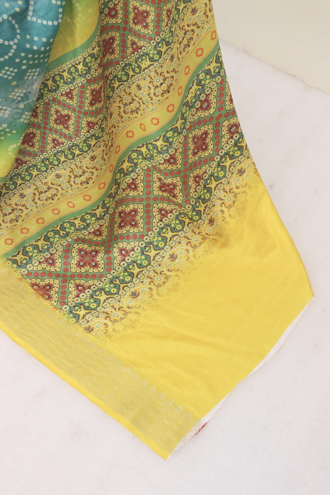 Green Yellow Silk Saree