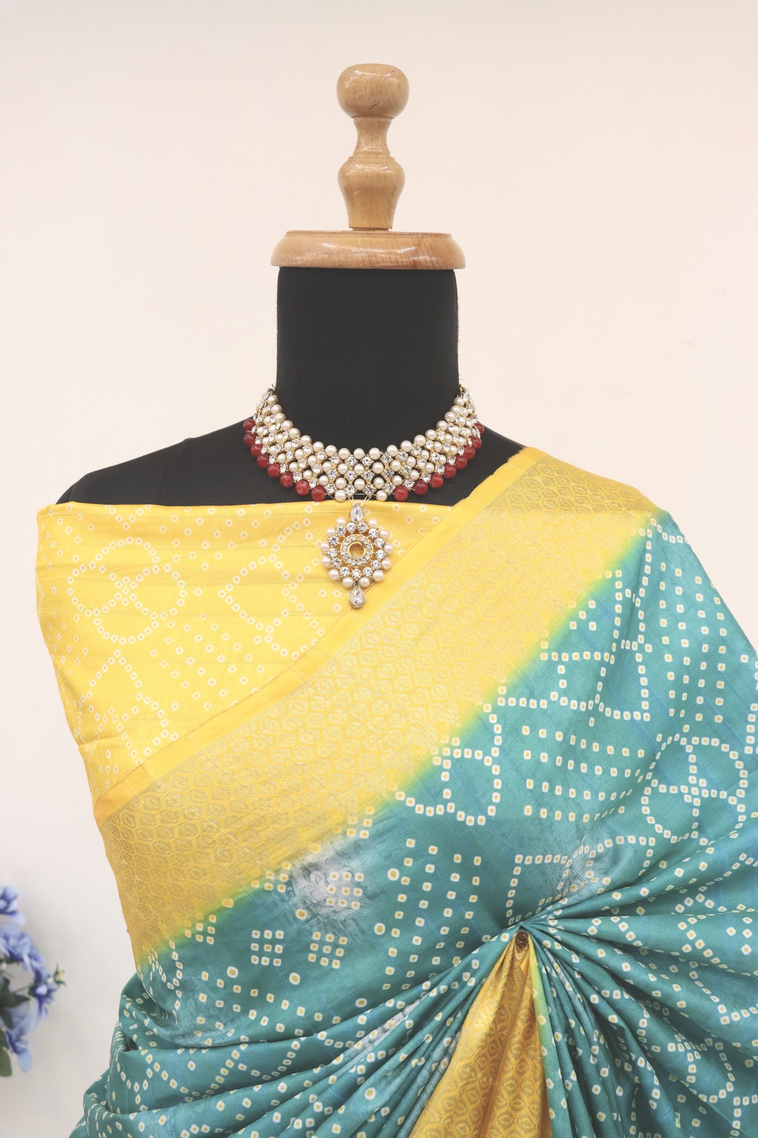 Green Yellow Silk Saree