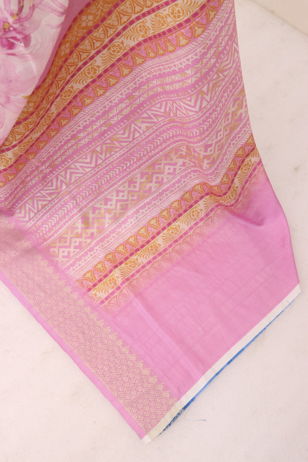 Baby Pink Printed Saree