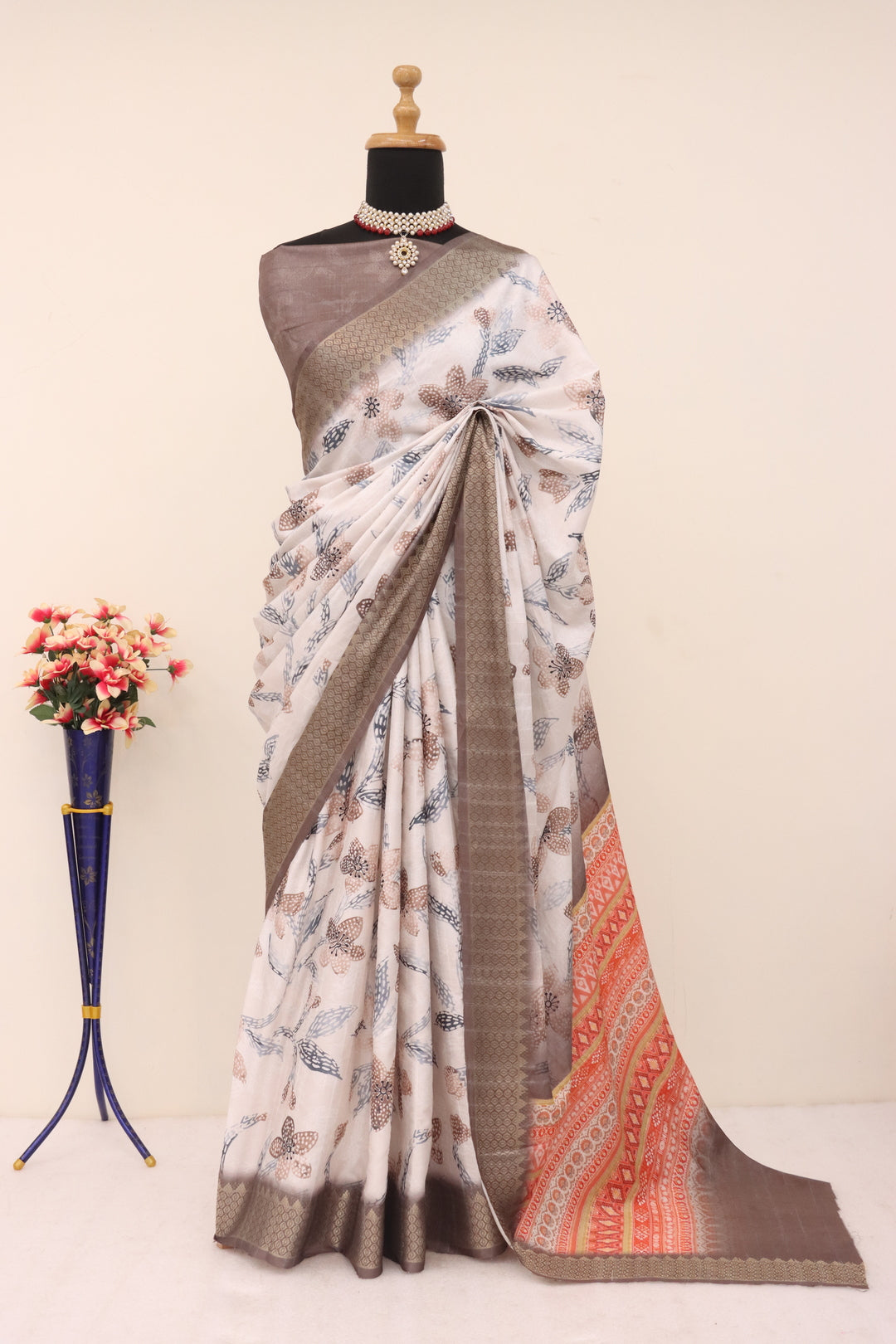 Brown Silk Saree