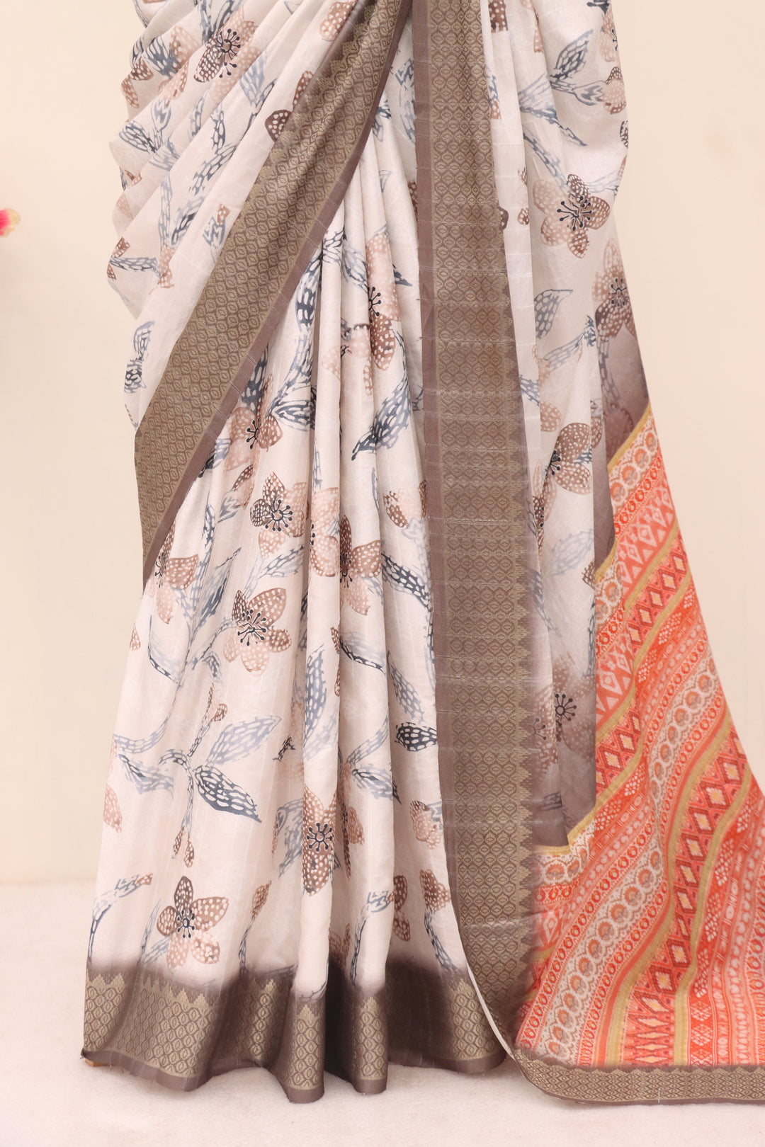 Brown Silk Saree