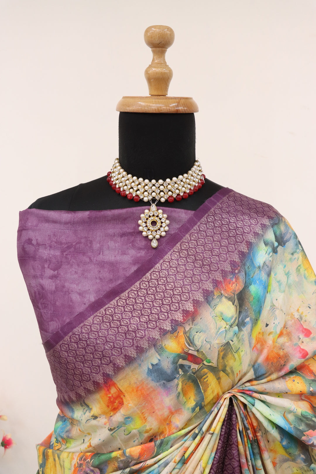 Light Purple Printed Saree