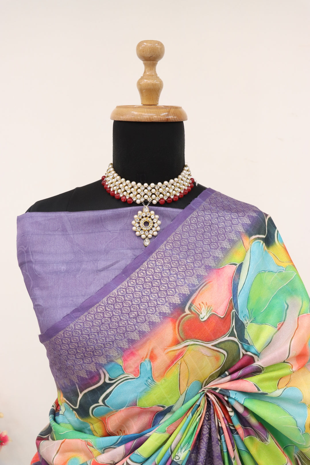 Lavender Silk Saree