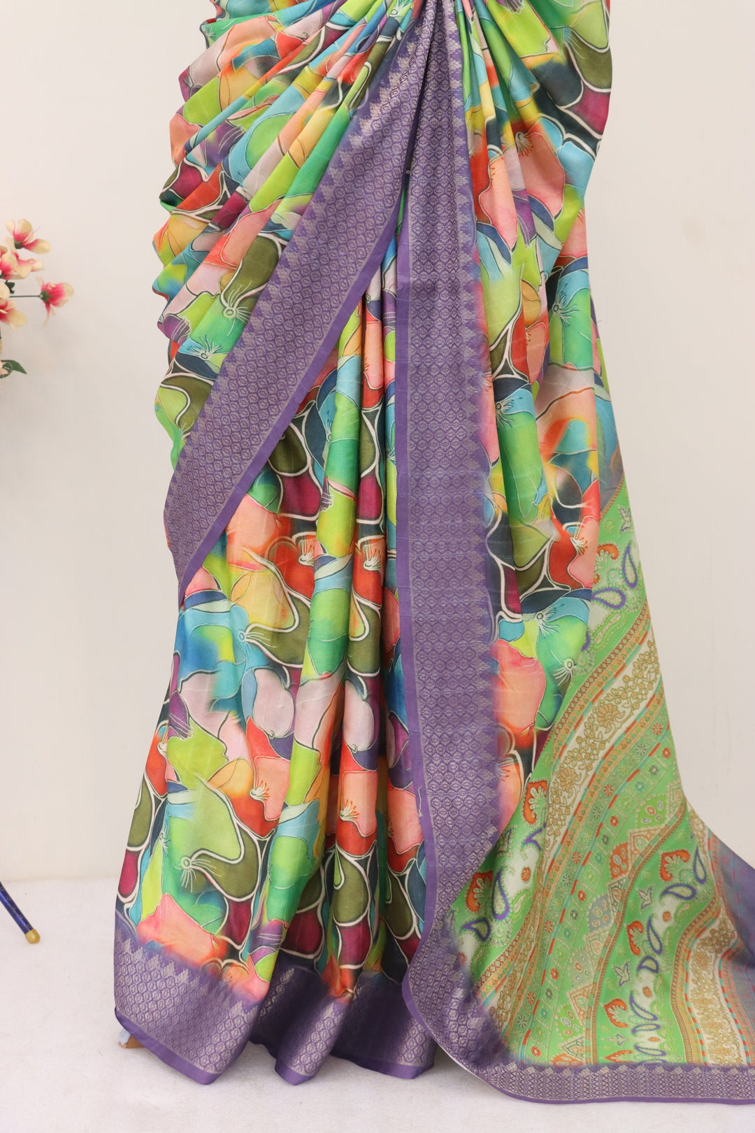 Lavender Silk Saree