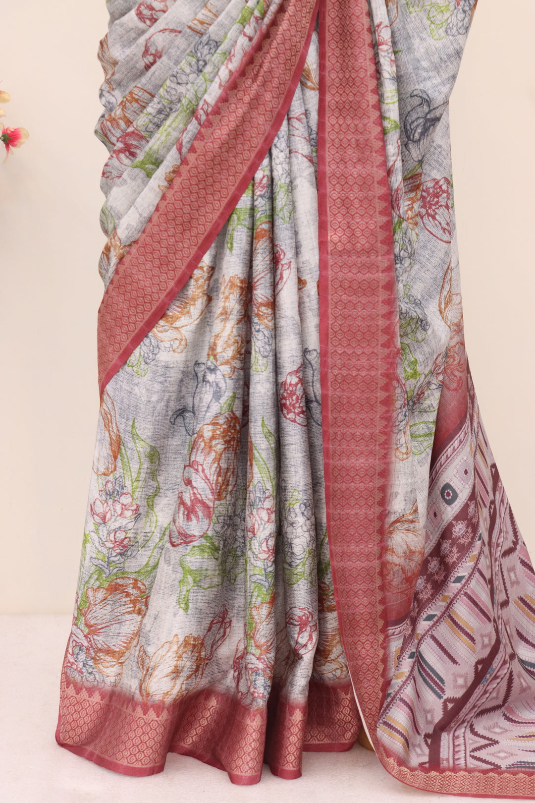 Maroon Colour Silk Saree