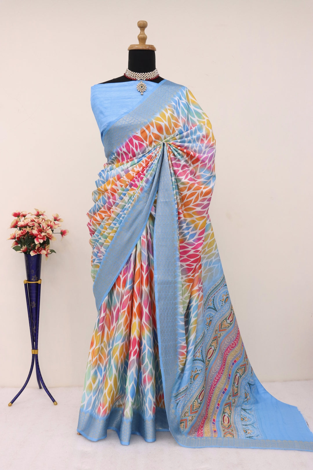 Light Blue Silk Saree