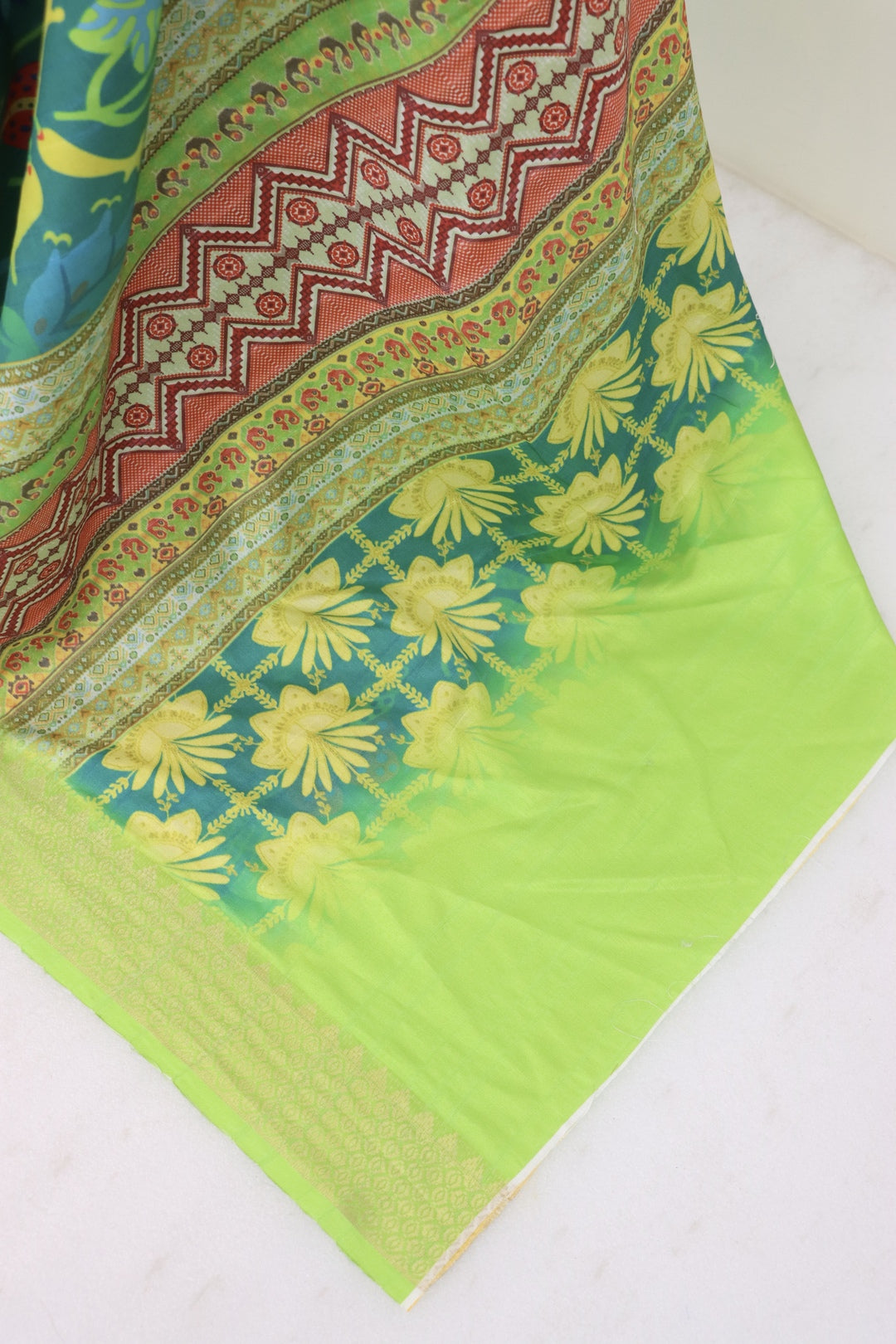 Light Green Printed Saree