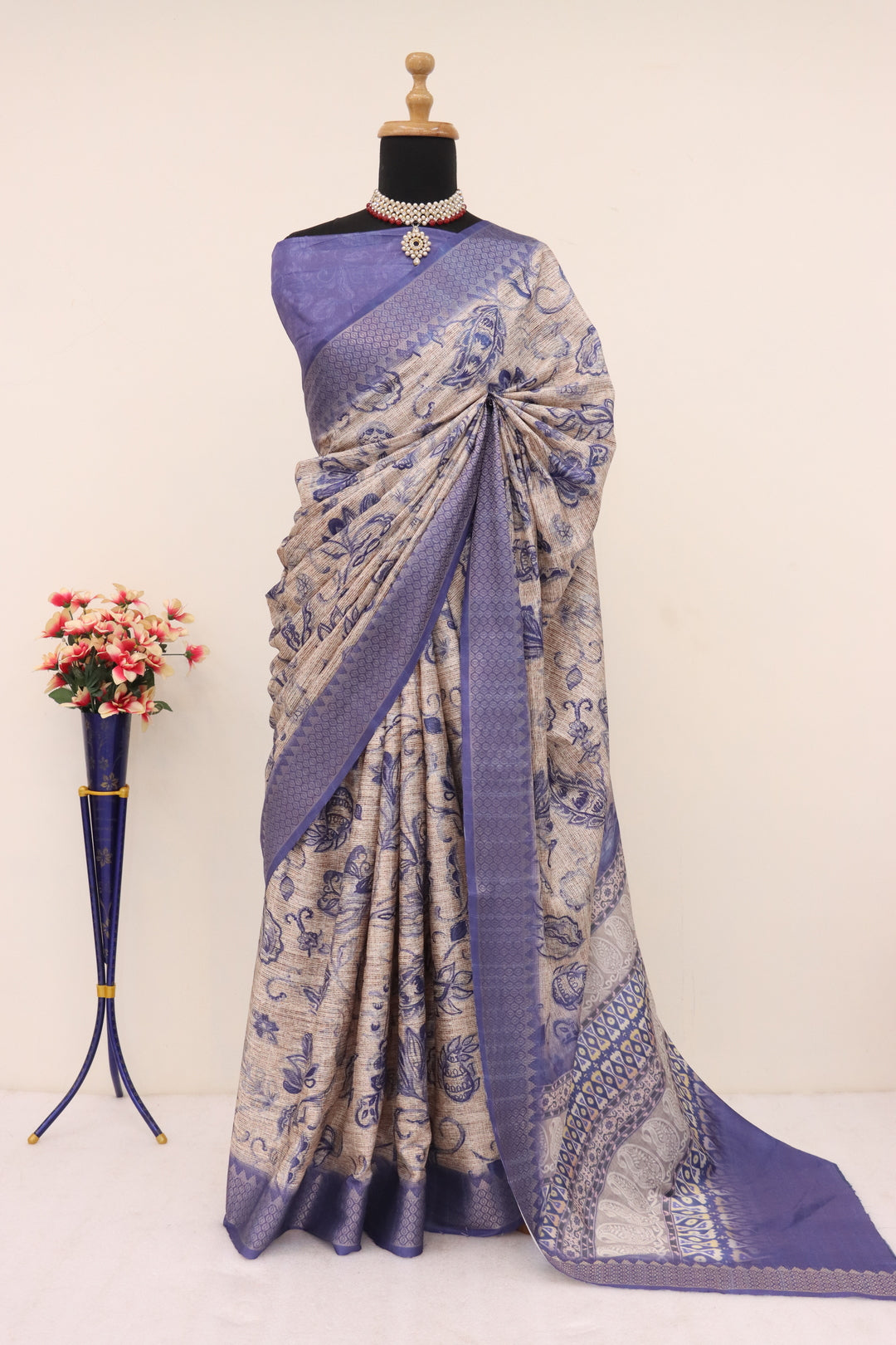 Dark Lavender Colour Saree