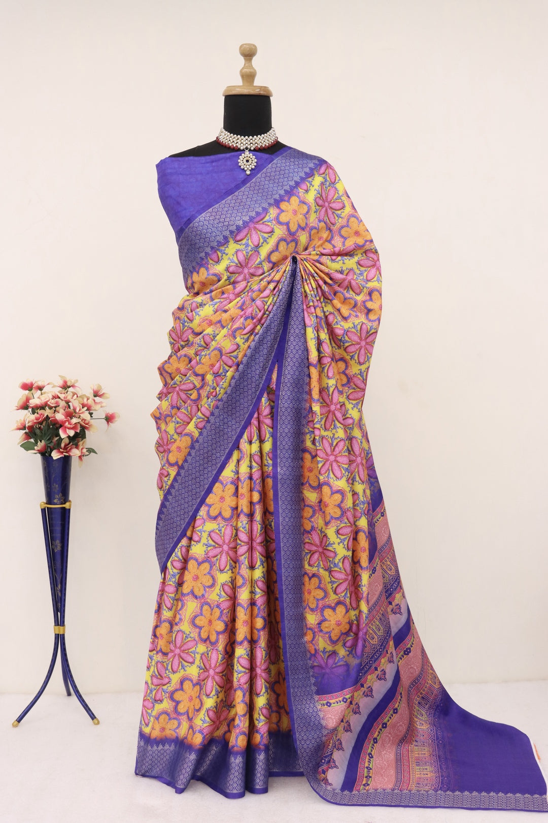 Dark Purple Silk Saree