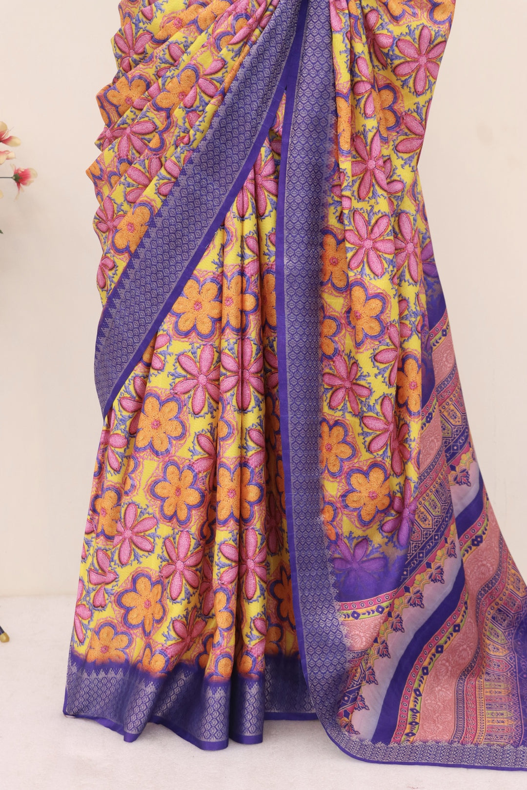 Dark Purple Silk Saree