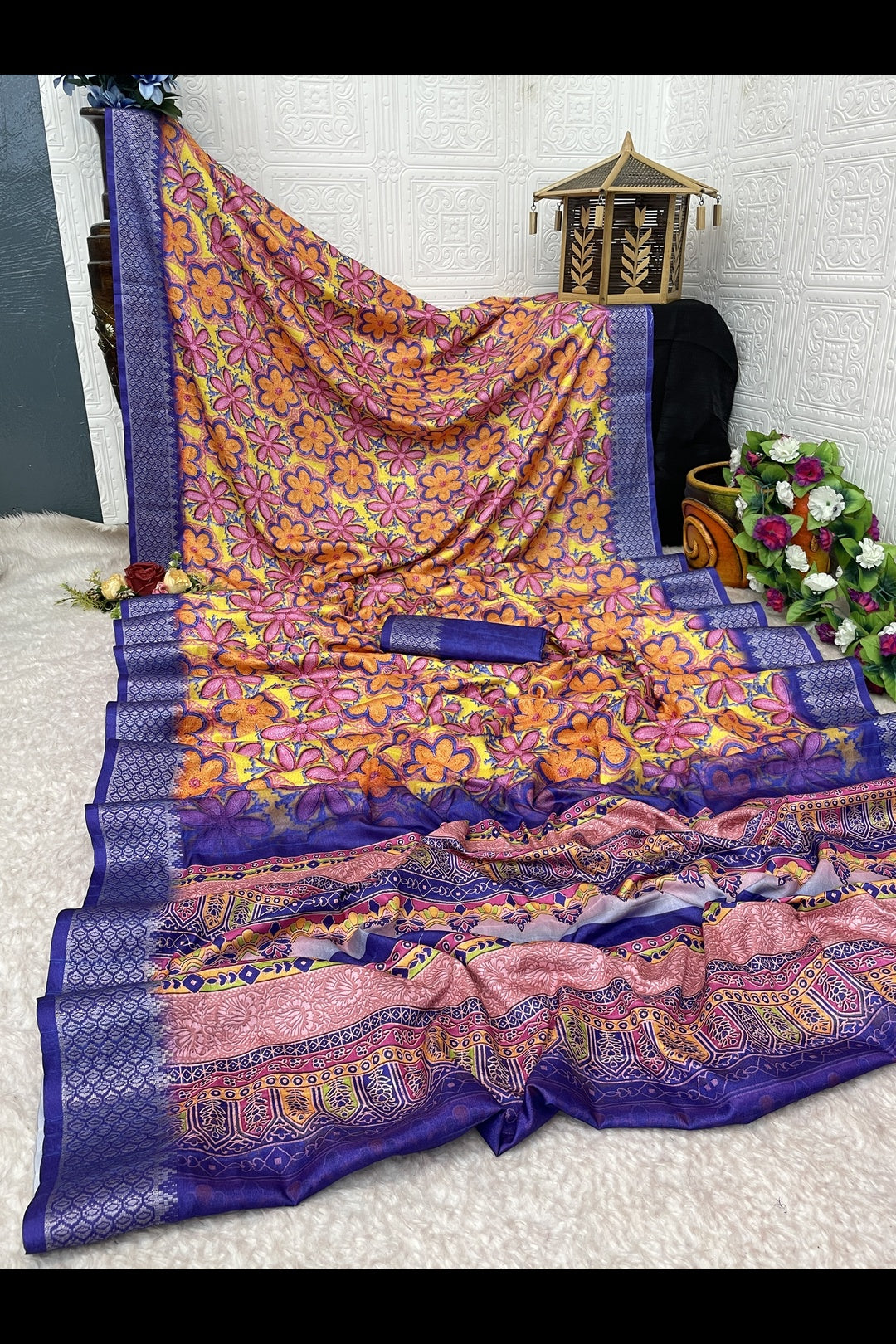 Dark Purple Silk Saree