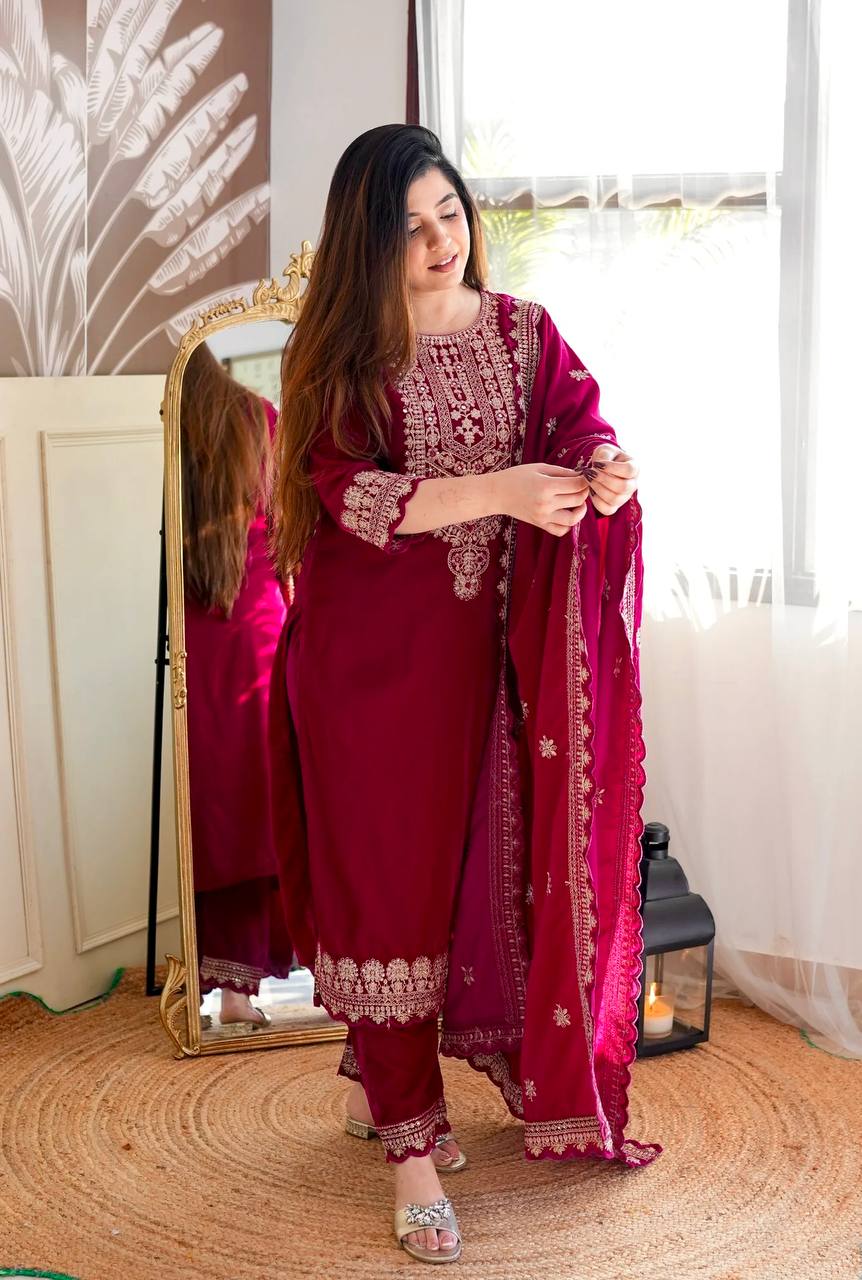 Winter Special Velvet Ethnic Set