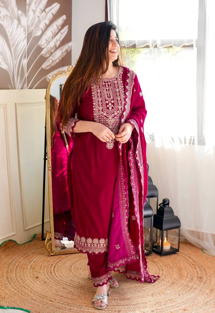 Winter Special Velvet Ethnic Set