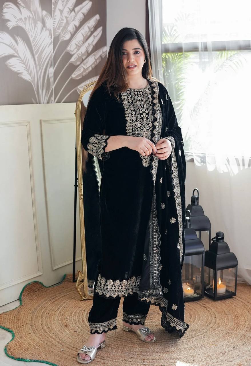 Winter Special Velvet Ethnic Set