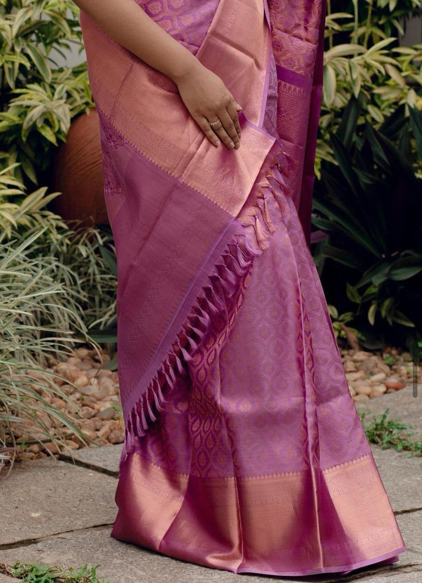 Susurrous Pink Soft Silk Saree With Panoply Blouse Piece