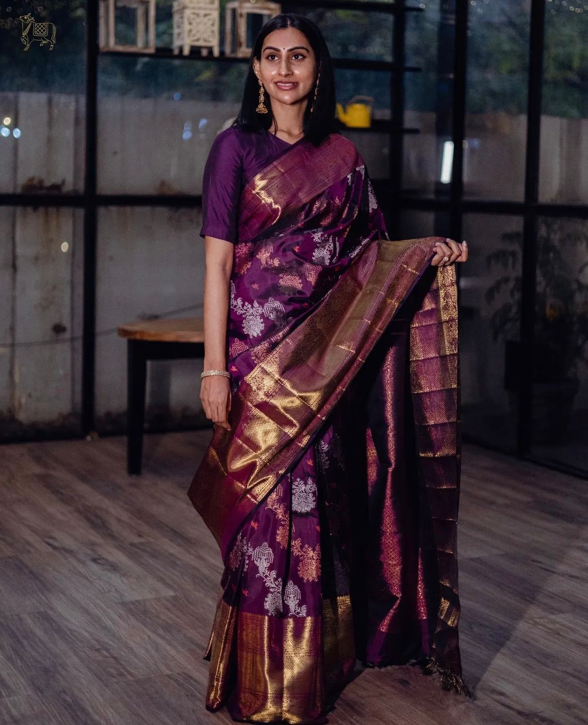 Serendipity Purple Soft Silk Saree With Devastating Blouse Piece