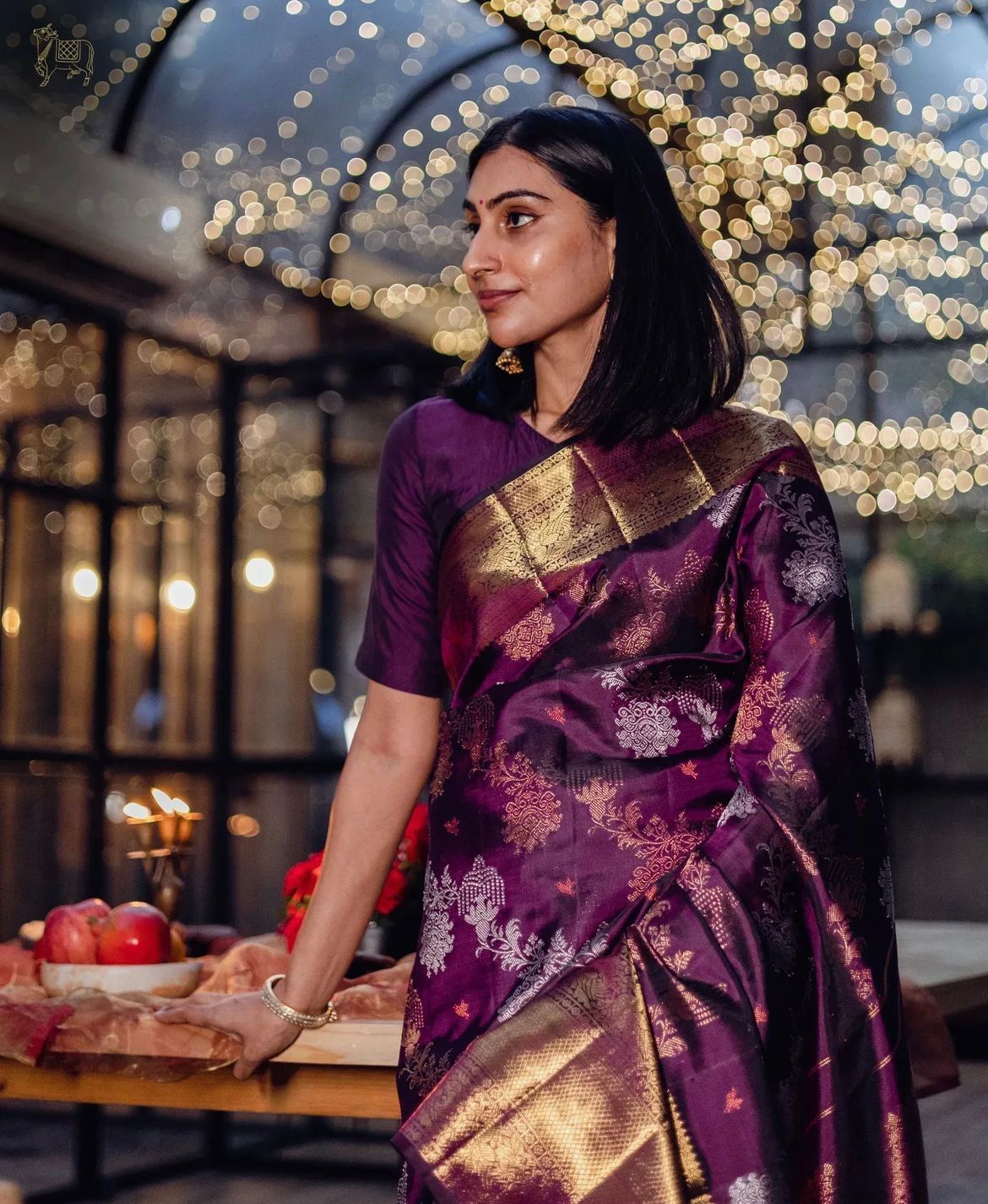 Serendipity Purple Soft Silk Saree With Devastating Blouse Piece