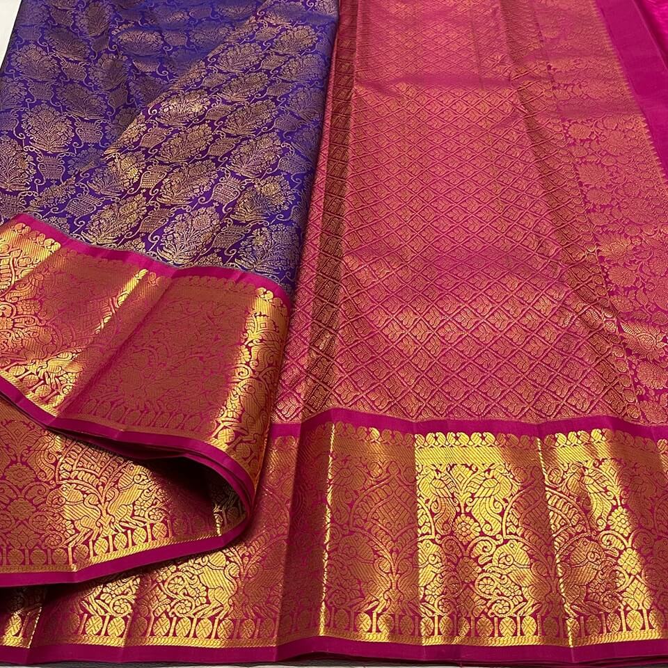 Arresting Purple Soft Banarasi Silk Saree With Jazzy Blouse Piece