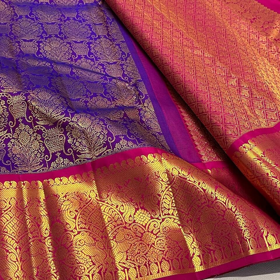 Arresting Purple Soft Banarasi Silk Saree With Jazzy Blouse Piece