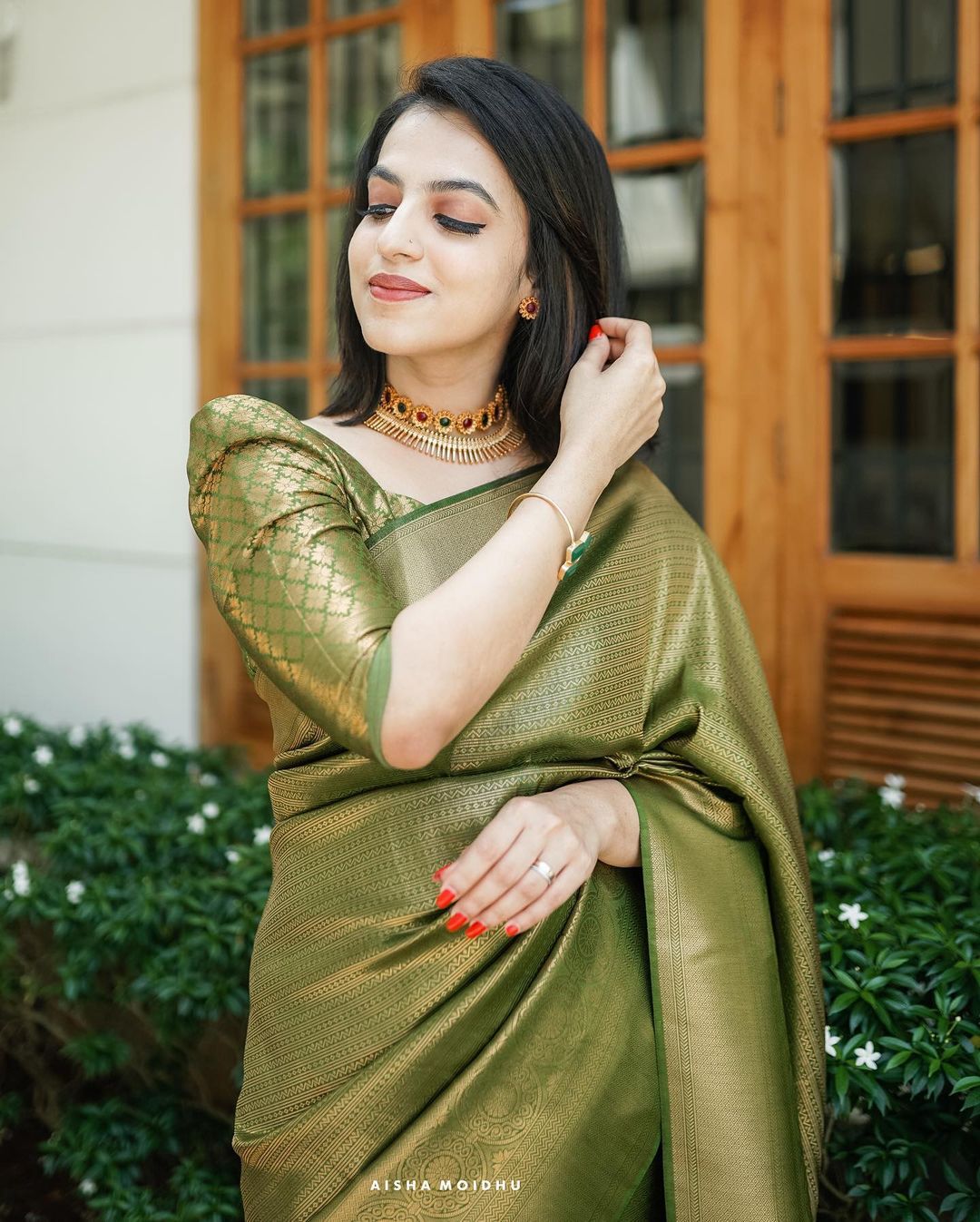 Scintilla Green Soft Silk Saree With Incredible Blouse Piece