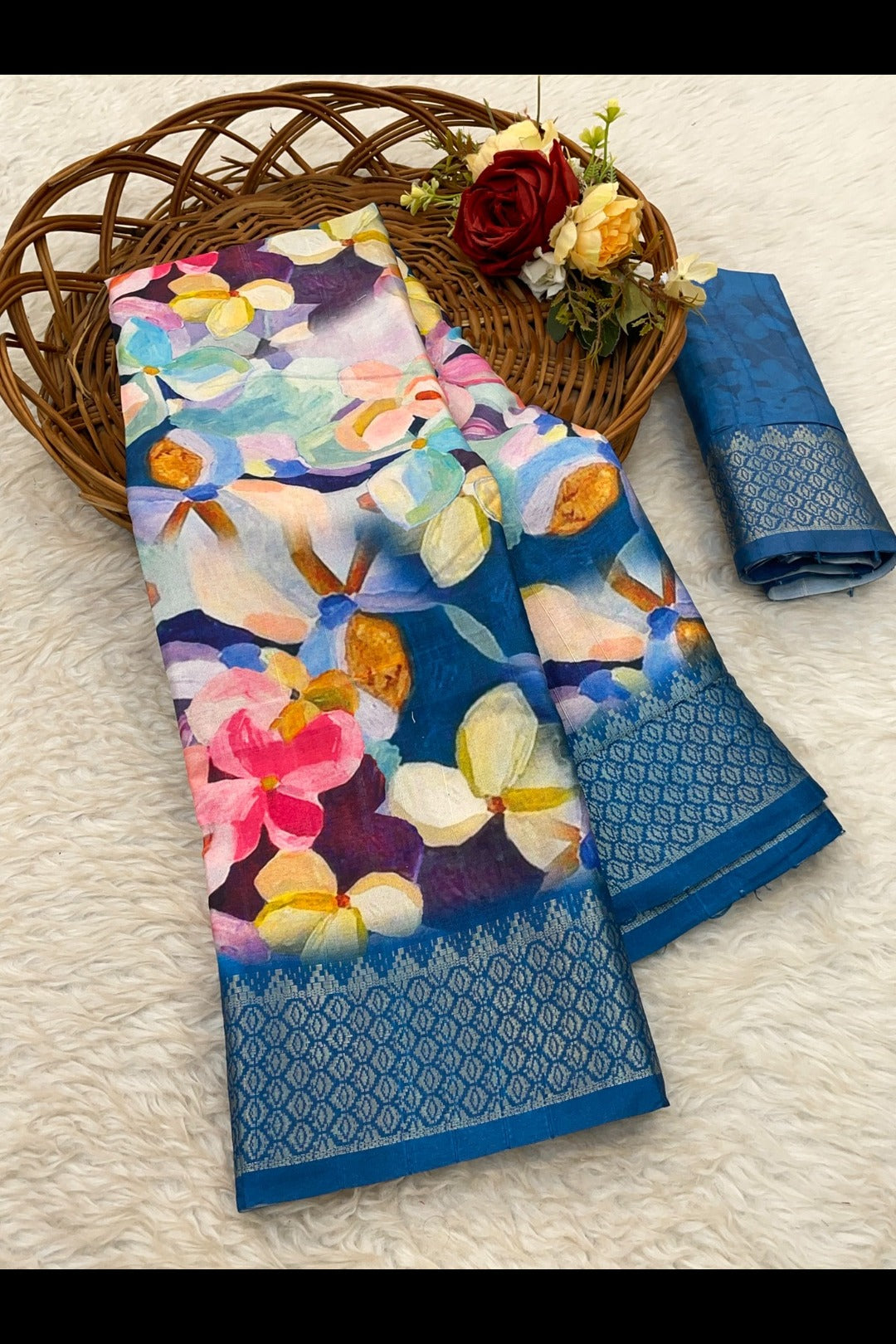 Light Blue SIlk Saree