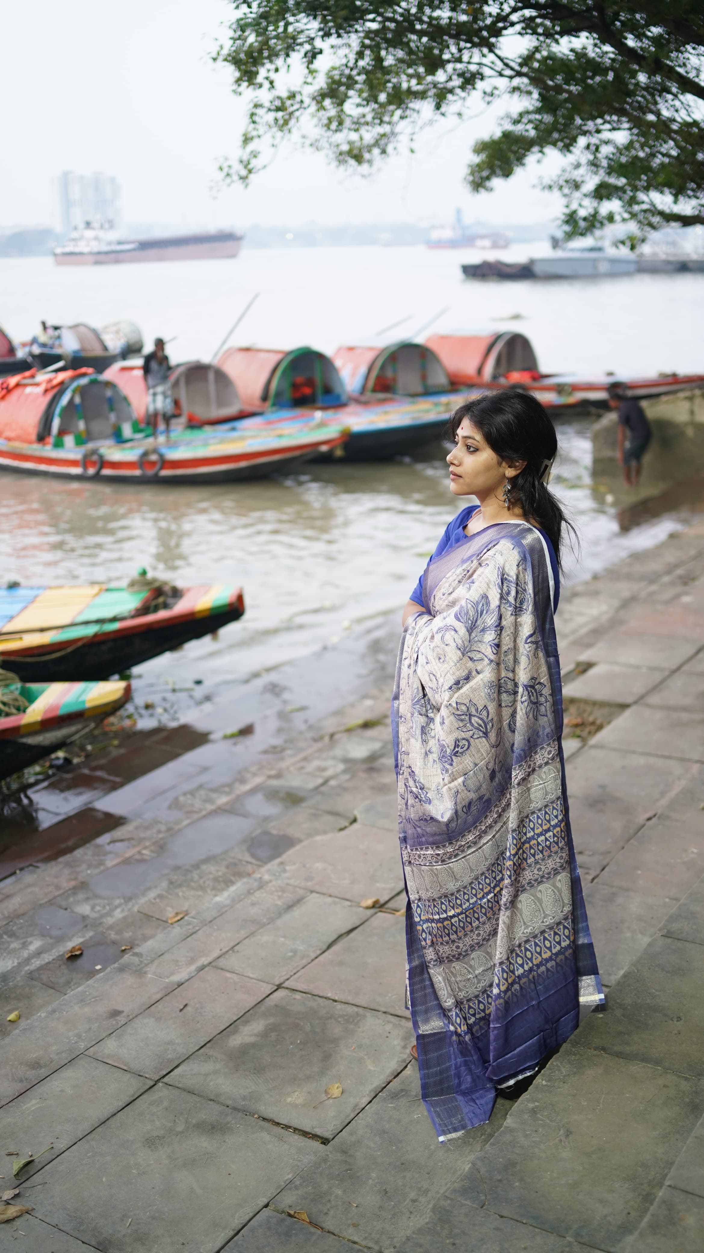 Dark Lavender Colour Saree