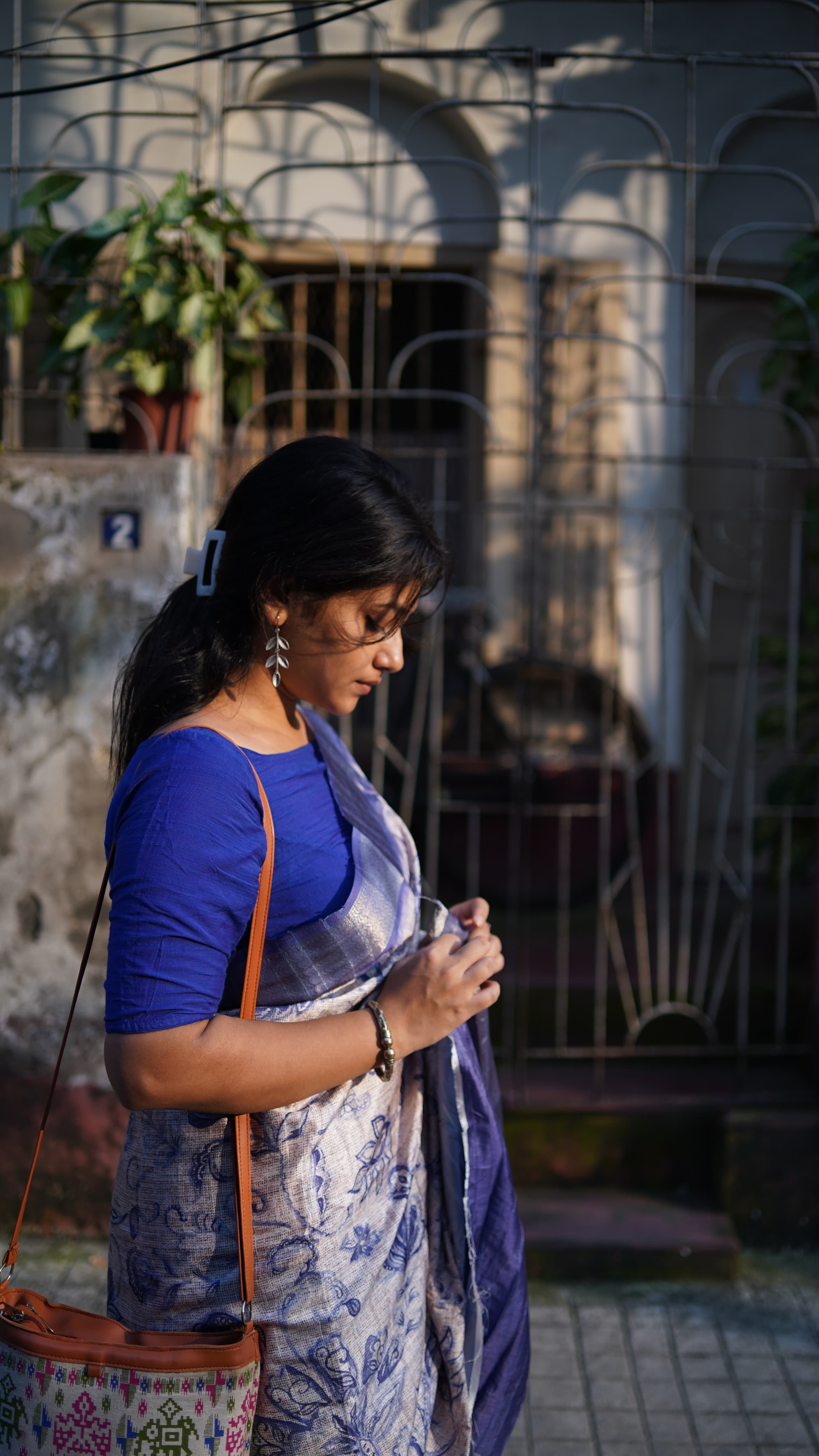 Dark Lavender Colour Saree