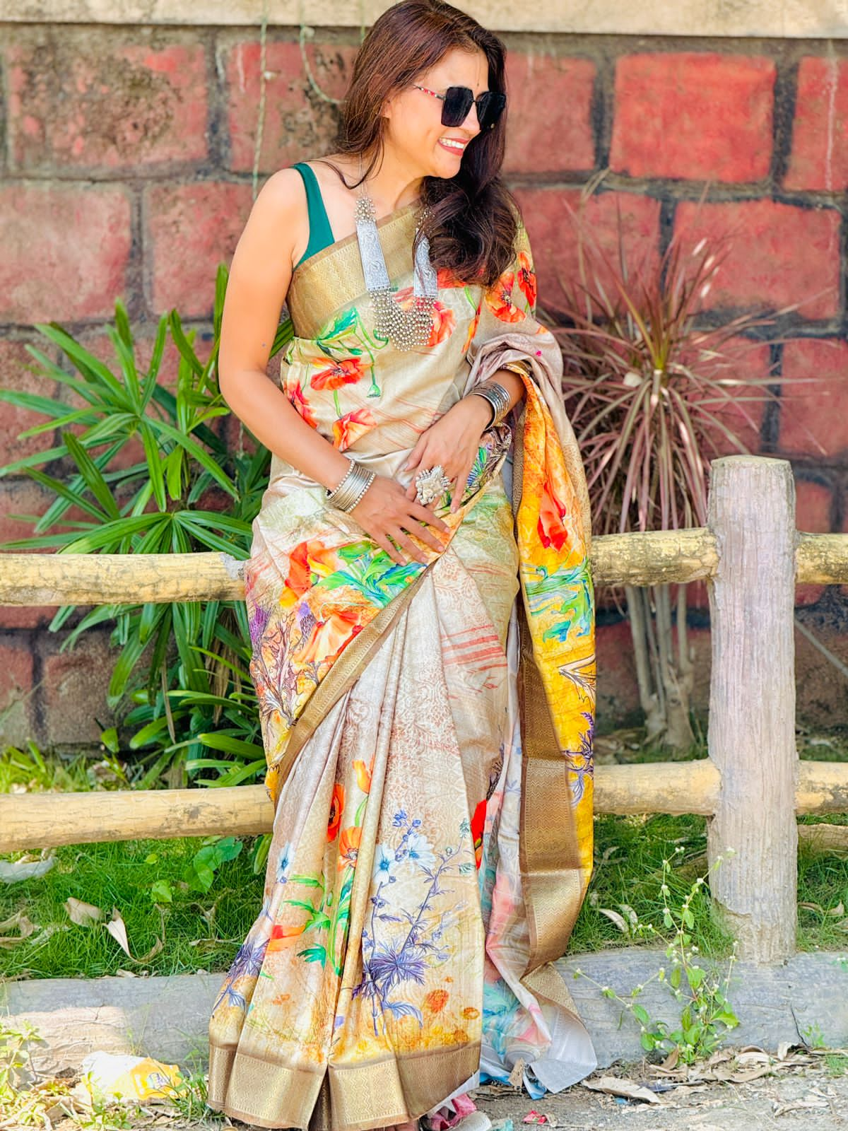 Golden Dola Silk Saree