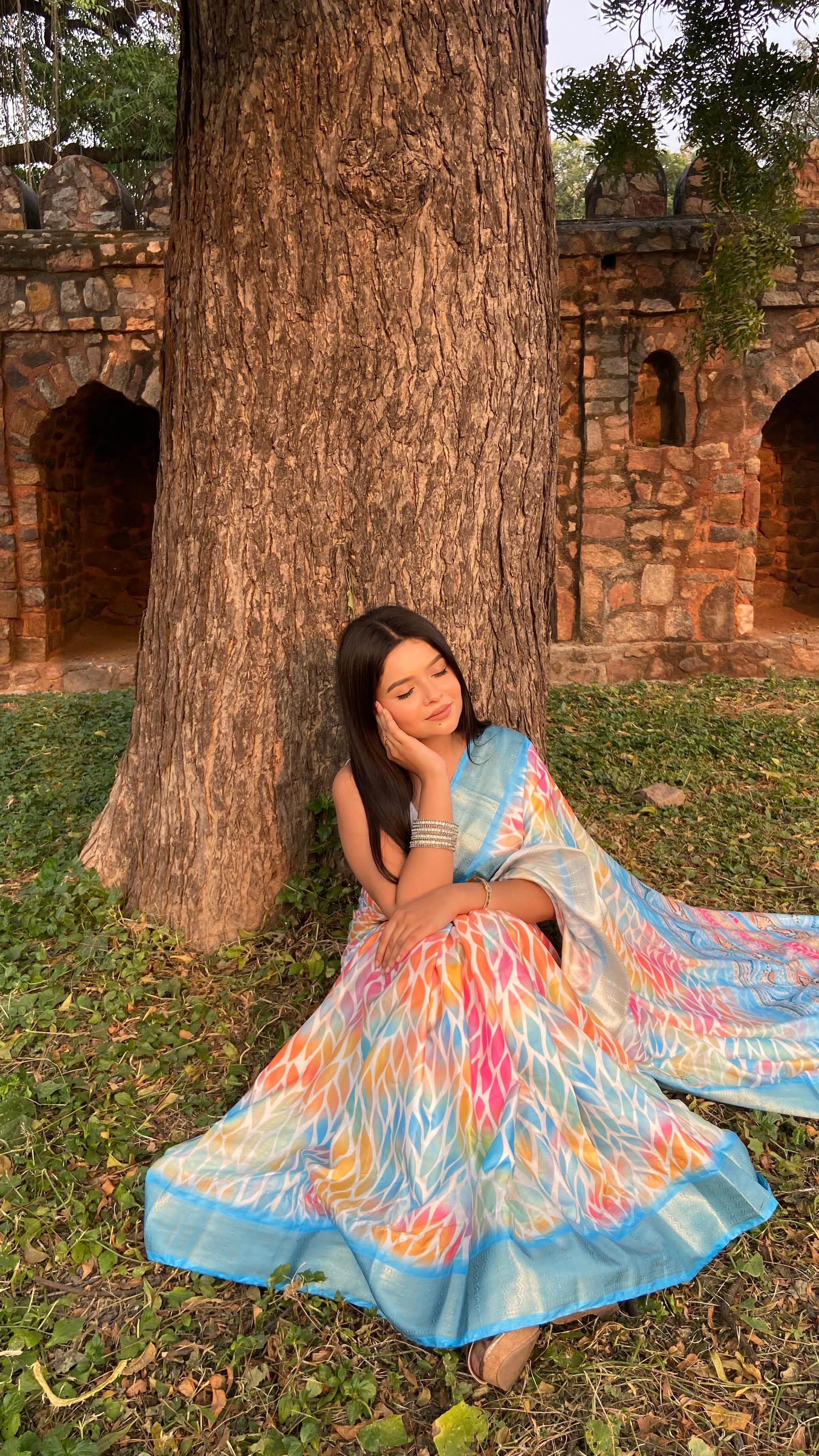 Light Blue Silk Saree