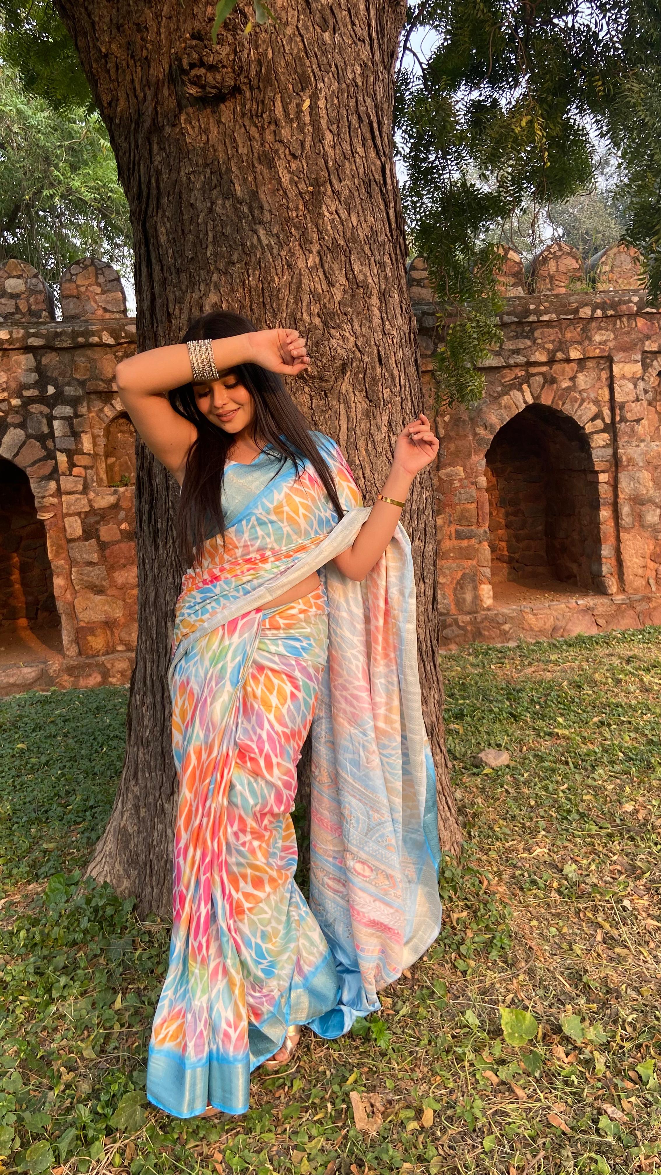 Light Blue Silk Saree