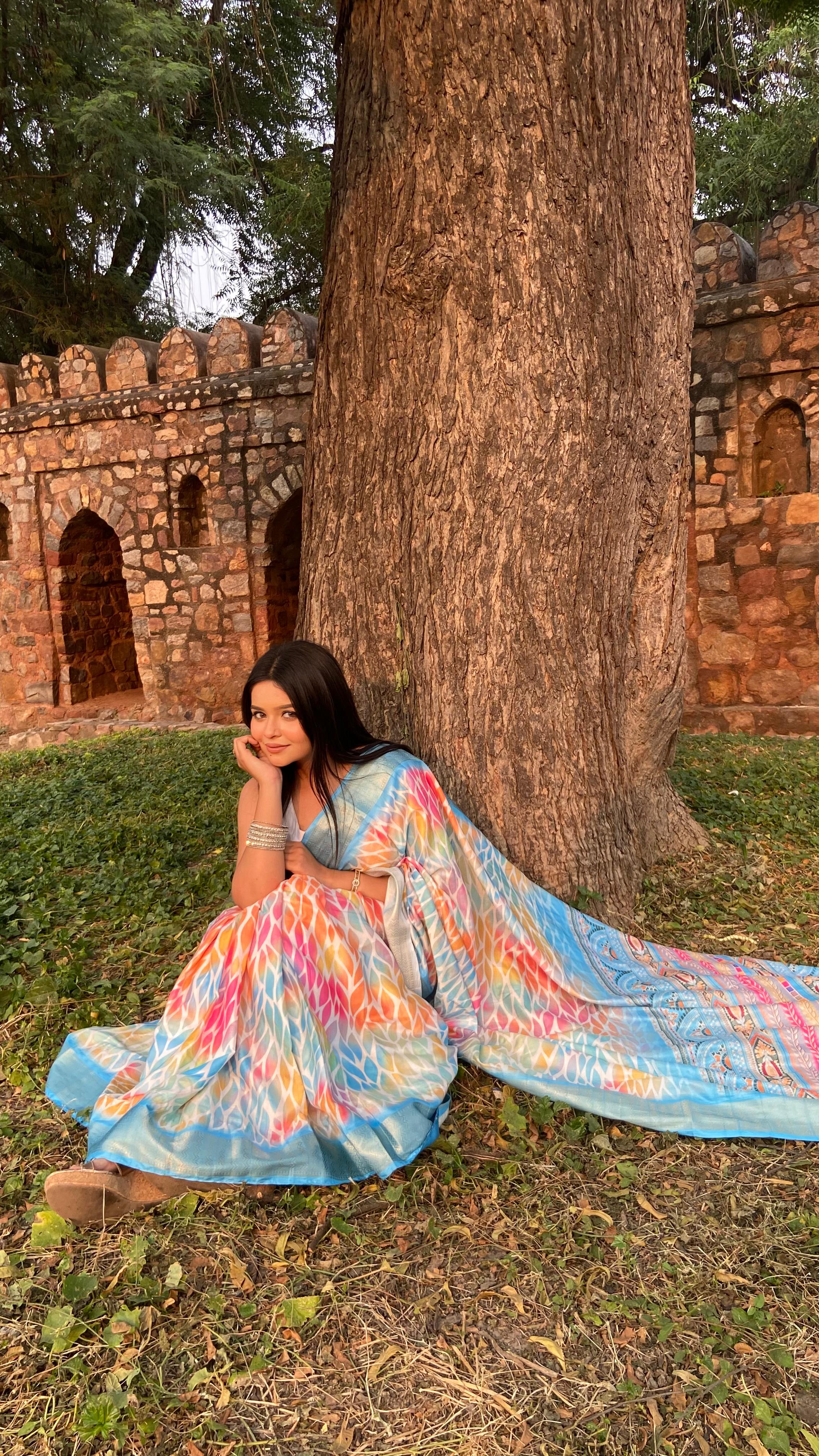 Light Blue Silk Saree