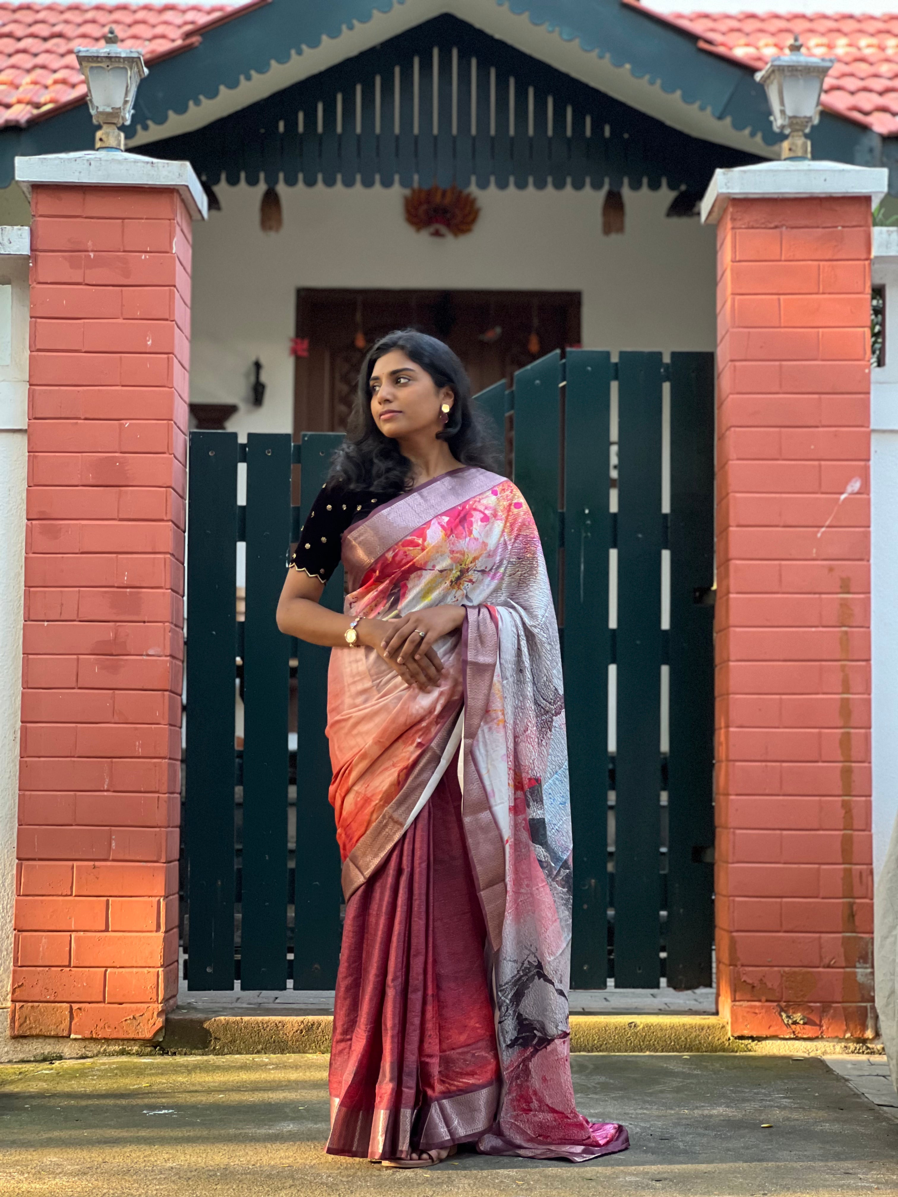 Maroon Colour Silk Saree