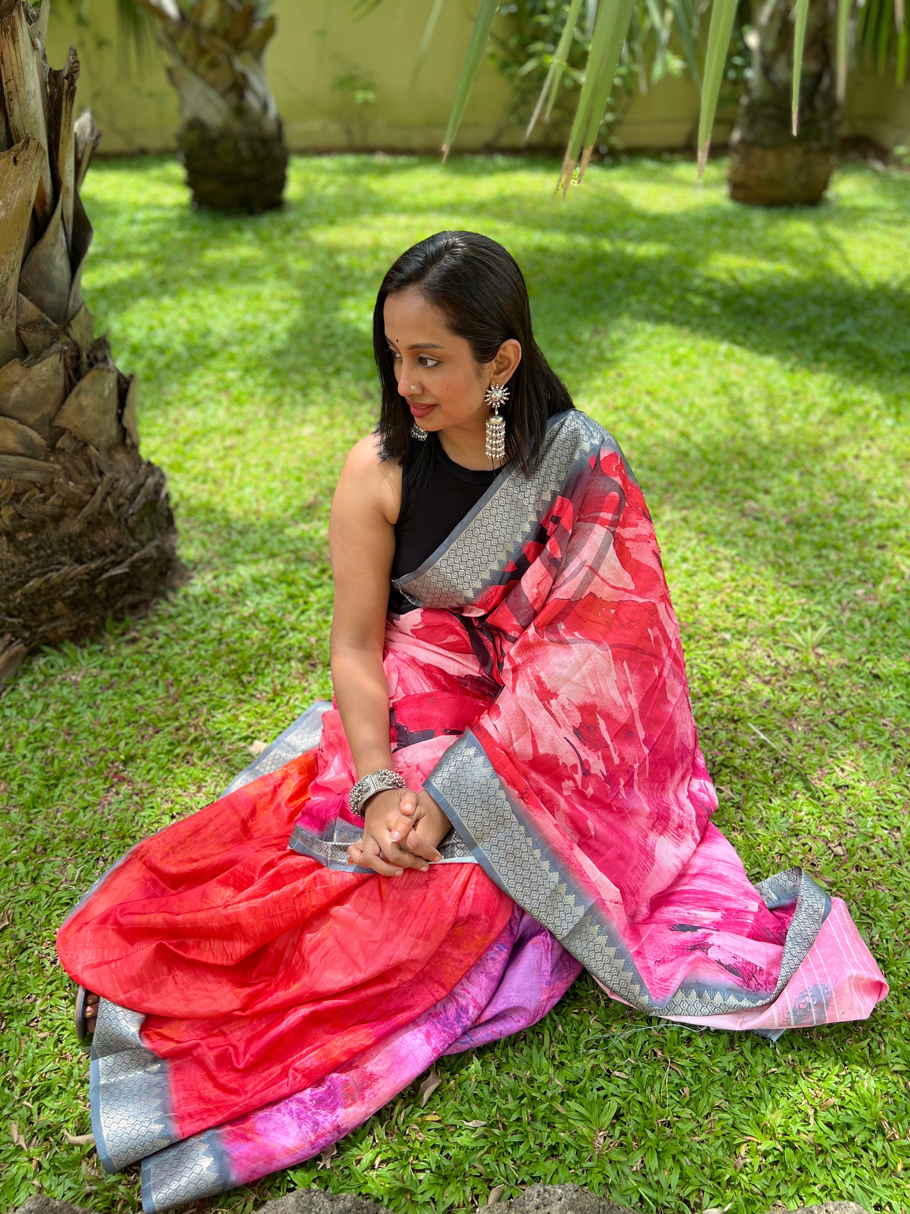 Multicolour Silk Saree