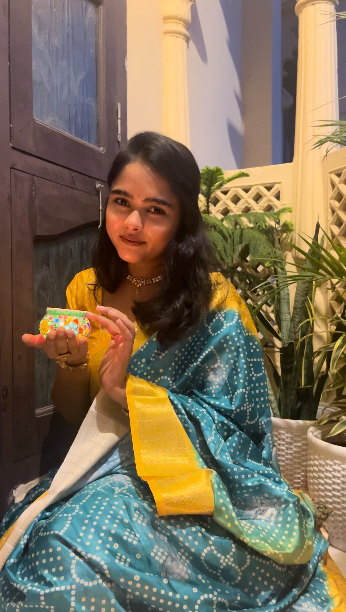 Green Yellow Silk Saree