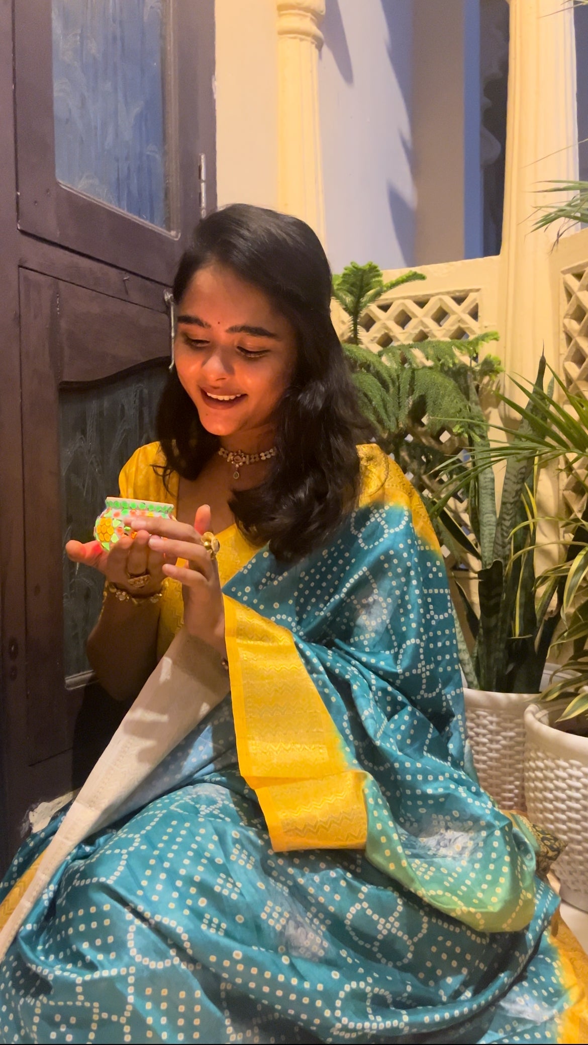 Green Yellow Silk Saree