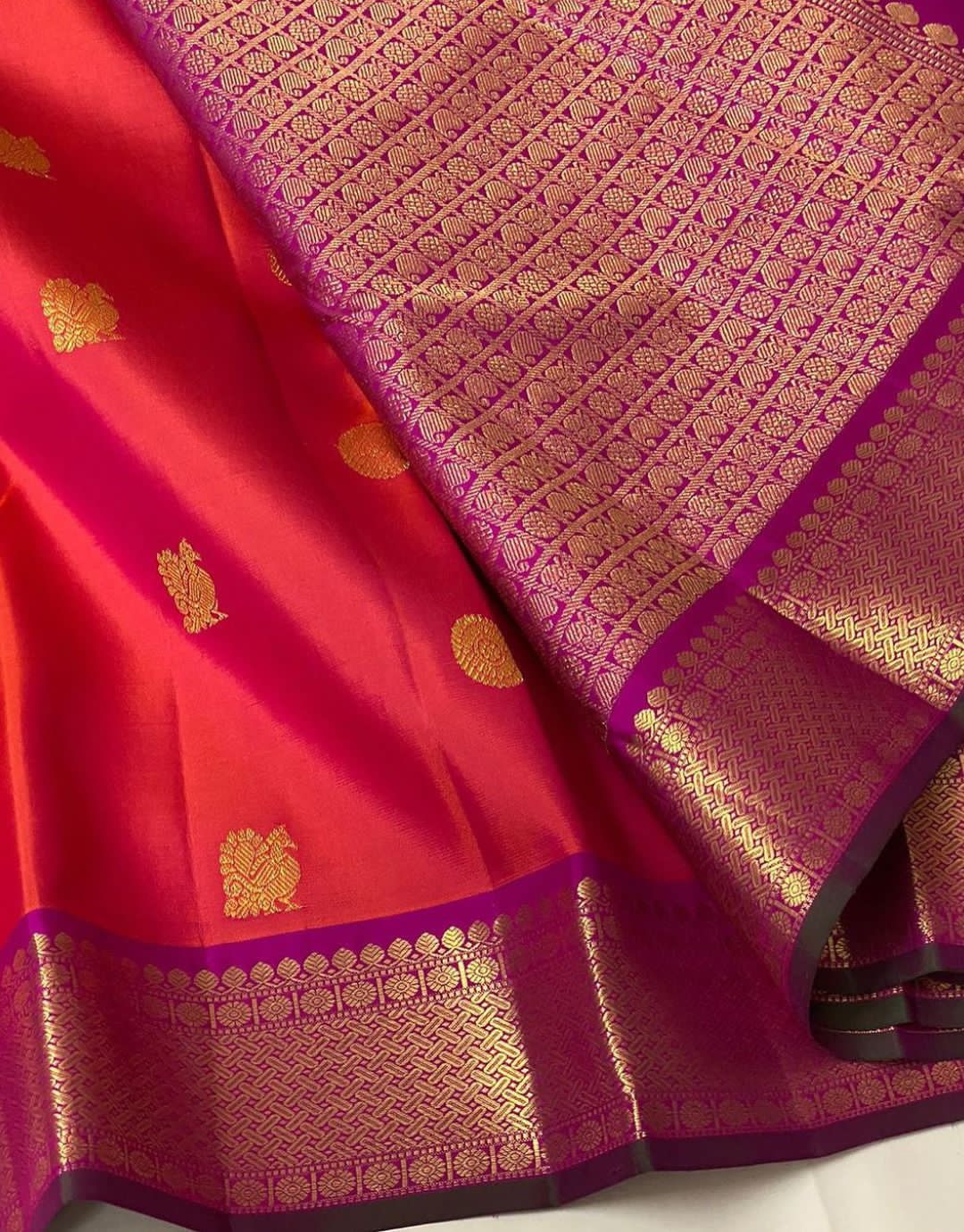 Serendipity Orange Soft Silk Saree With Fantabulous Blouse Piece