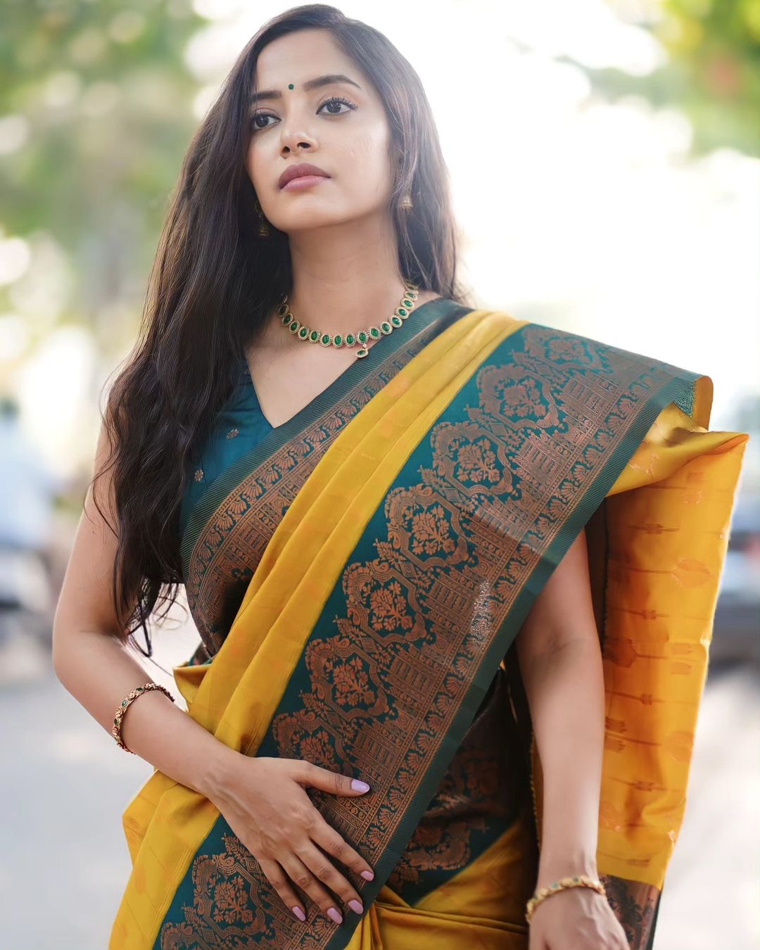 Smashing Yellow Soft Silk Saree With Enthralling Blouse Piece