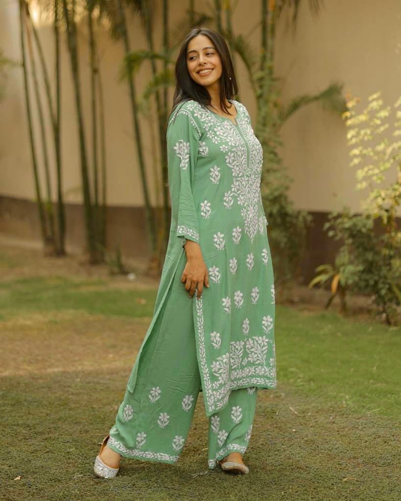 Chikankari - Green